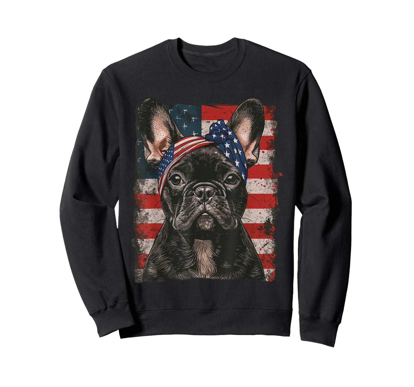 French Bulldog Patriotic 4th Of July USA American Flag T-Shirt
