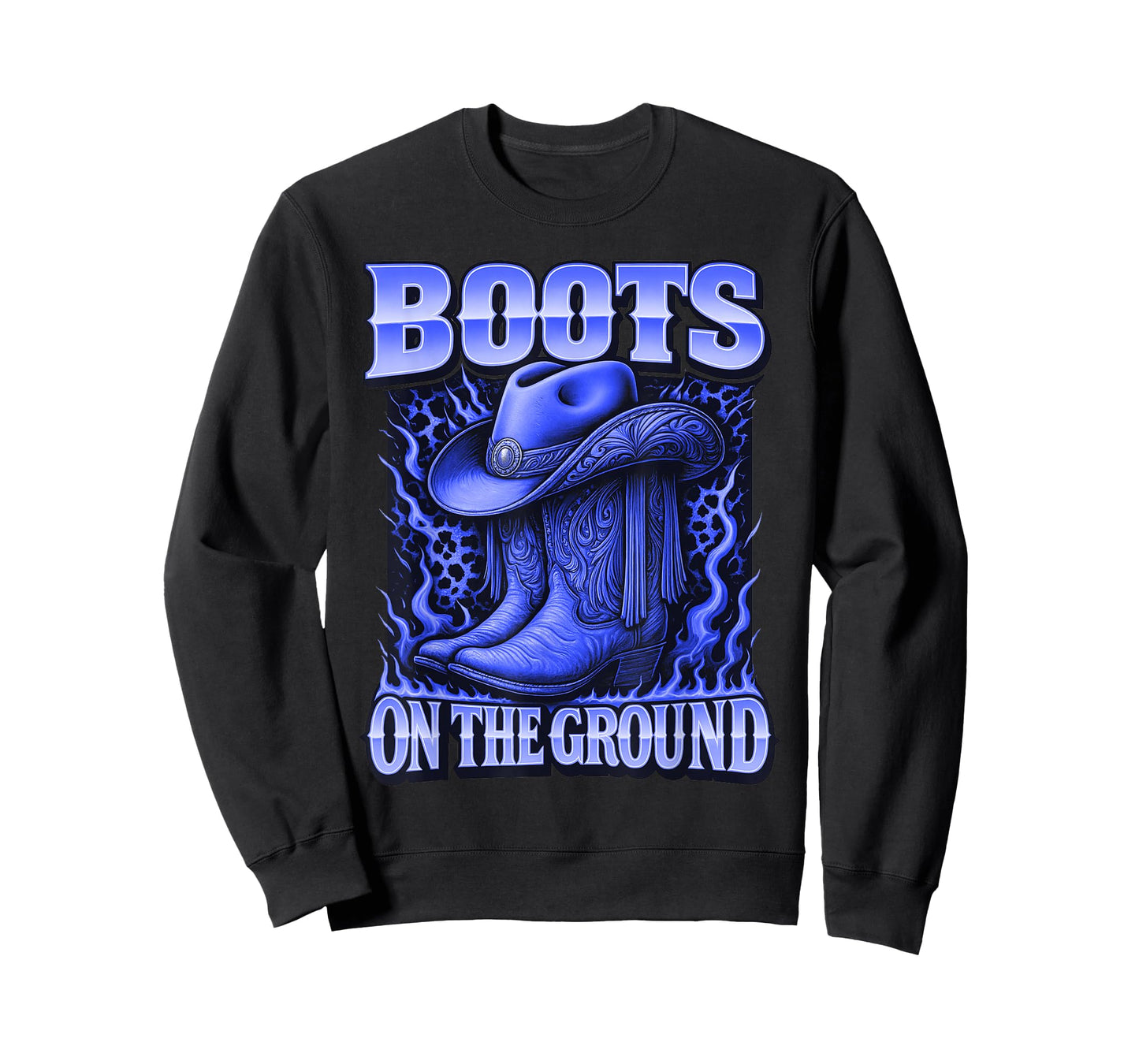 Boots on The Ground Cowboy Cowgirl for Men Women Kids T-Shirt