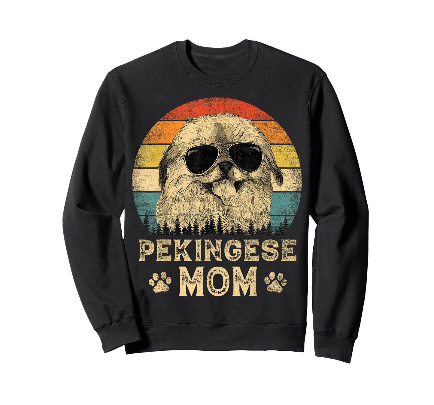 Vintage Pekingese Mom Dog Lovers Mother's Day Men Women T-Shirt