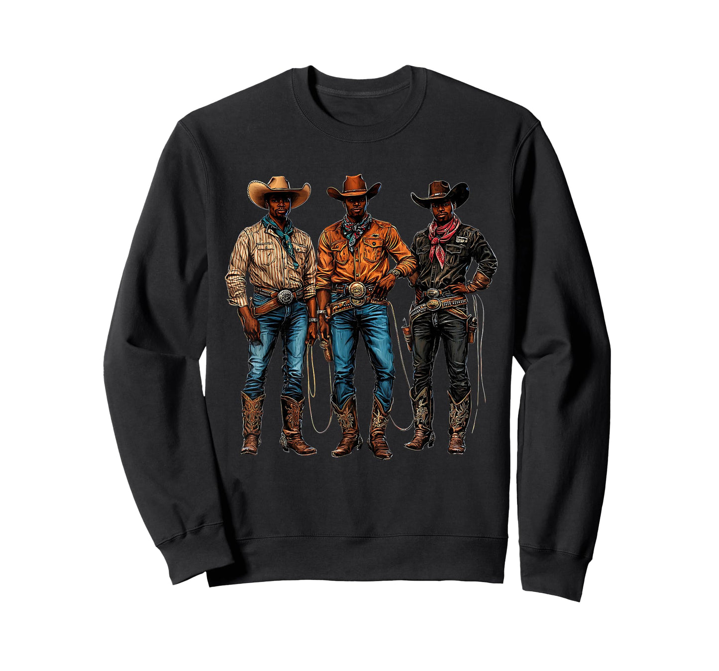 Black African American Cowboy Western Country Texas Rodeo T-Shirt
