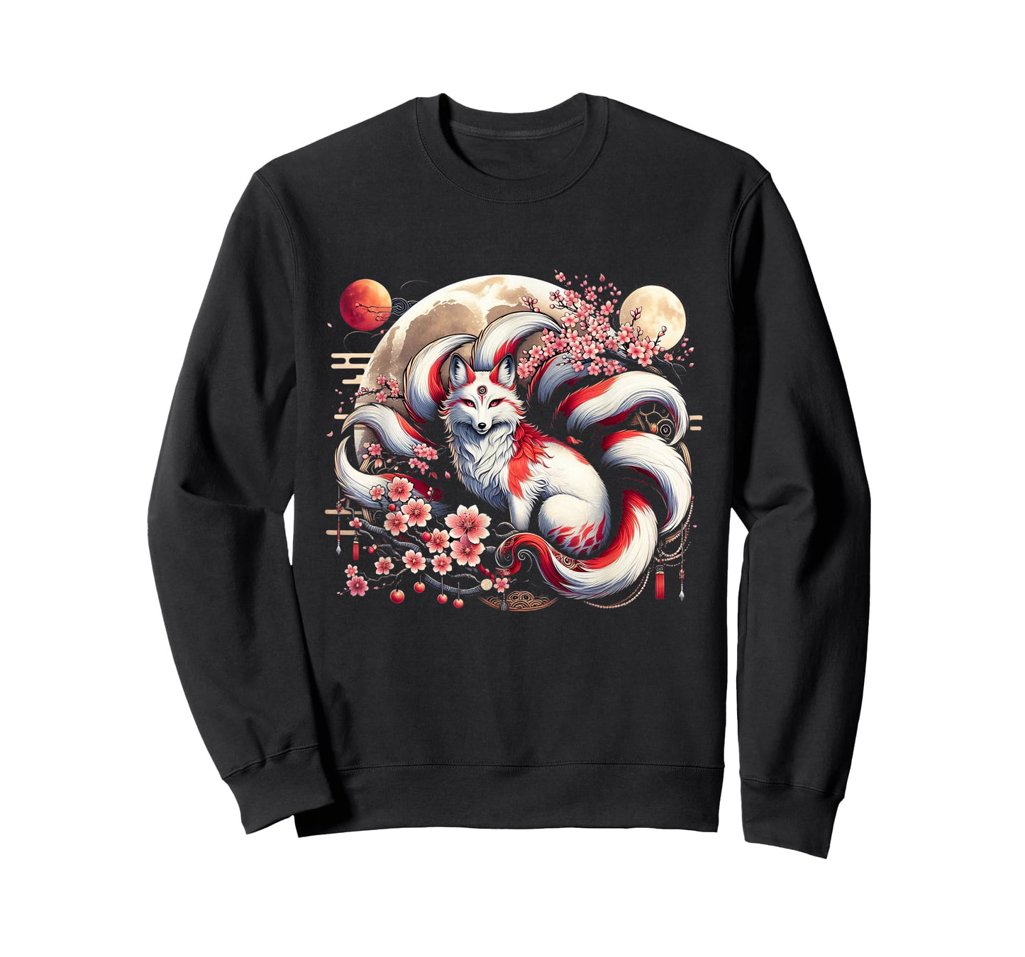 Kitsune Japanese Nine-tailed Fox With T-Shirt
