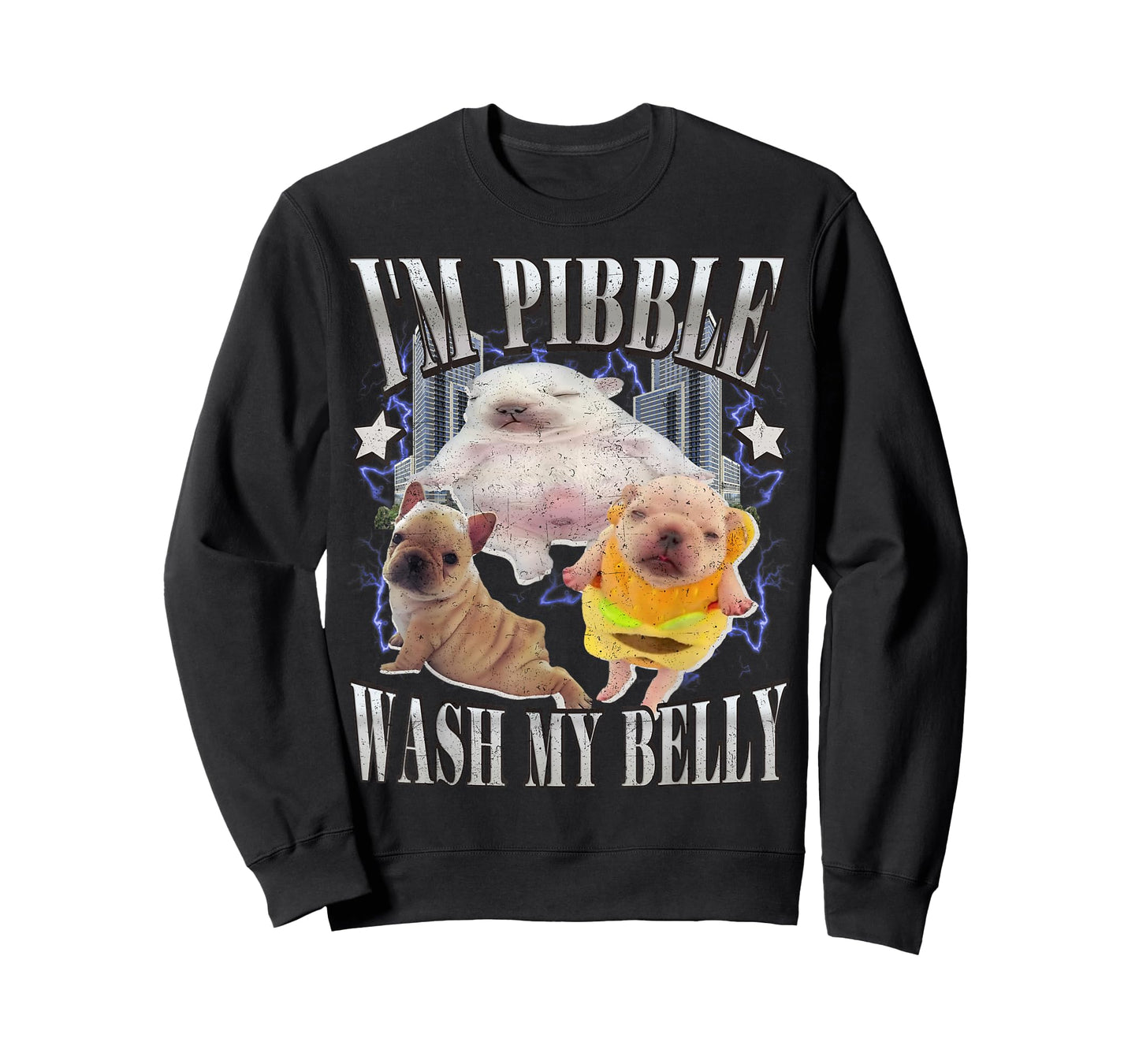 I Am Pibble Wash My Belly Funny Dog Clean My Belly Meme T-Shirt