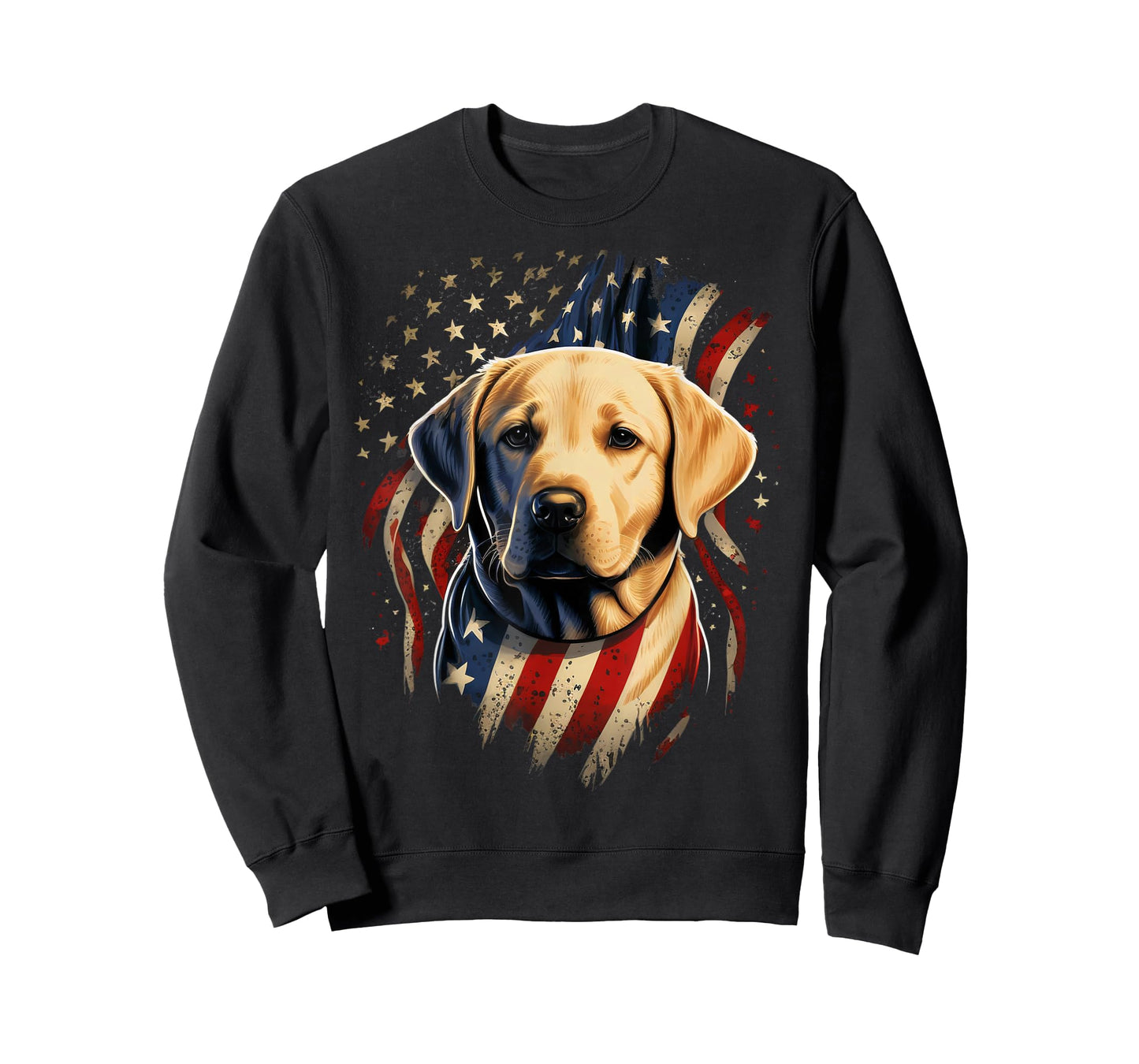 USA 4th of July Yellow Patriotic American Labrador Retriever T-Shirt