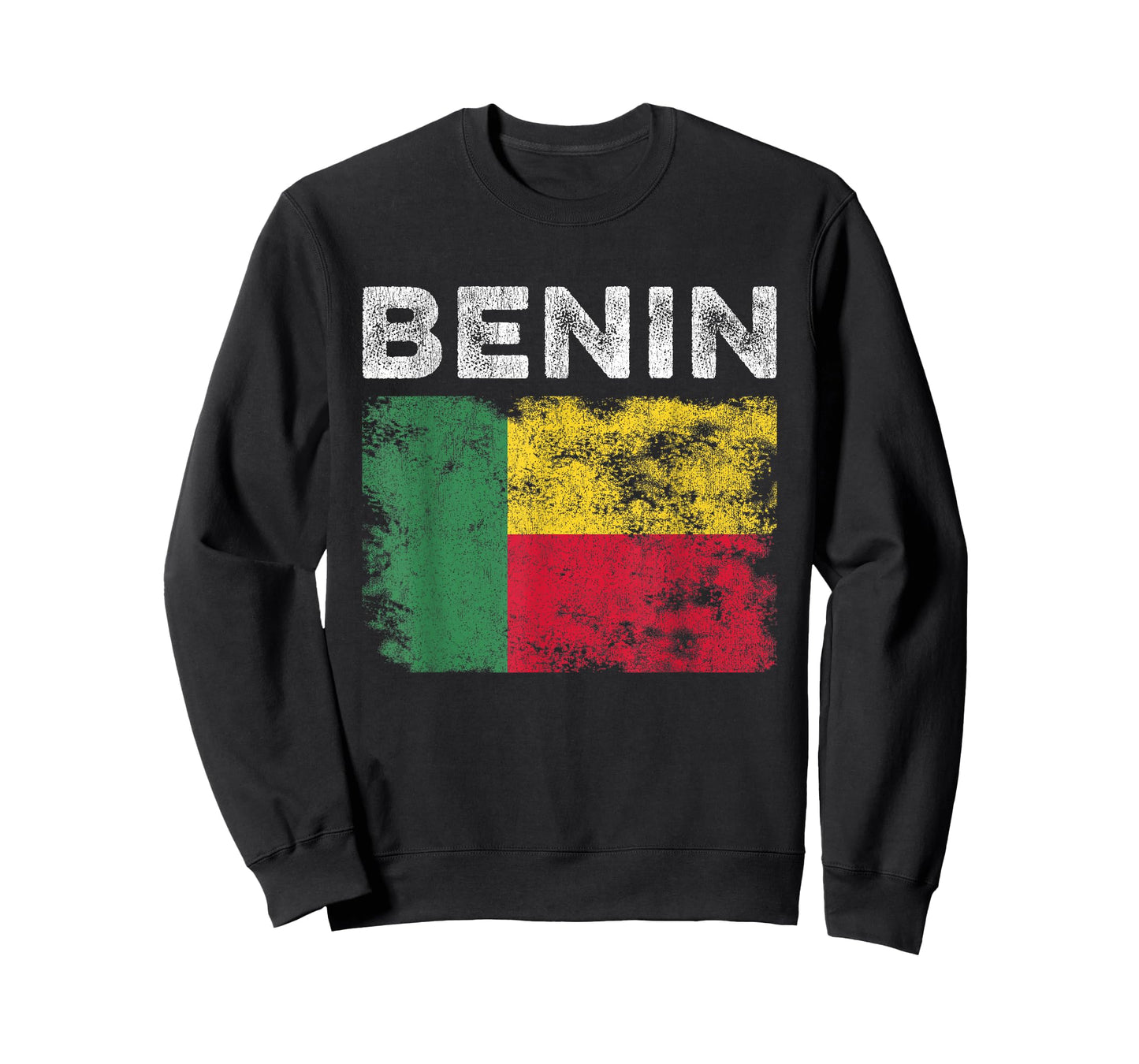 Benin Flag Distressed - Men Women Kids - Beninese Flag T-Shirt