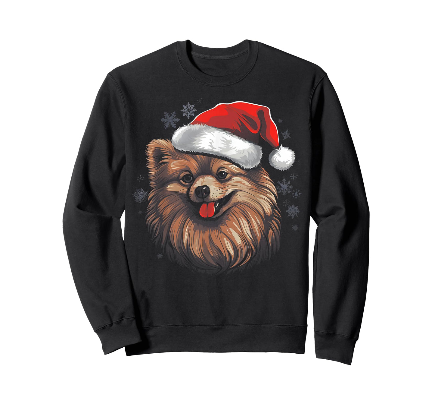 Pomeranian Dog - Christmas Funny Santa Holiday Men Women T-Shirt