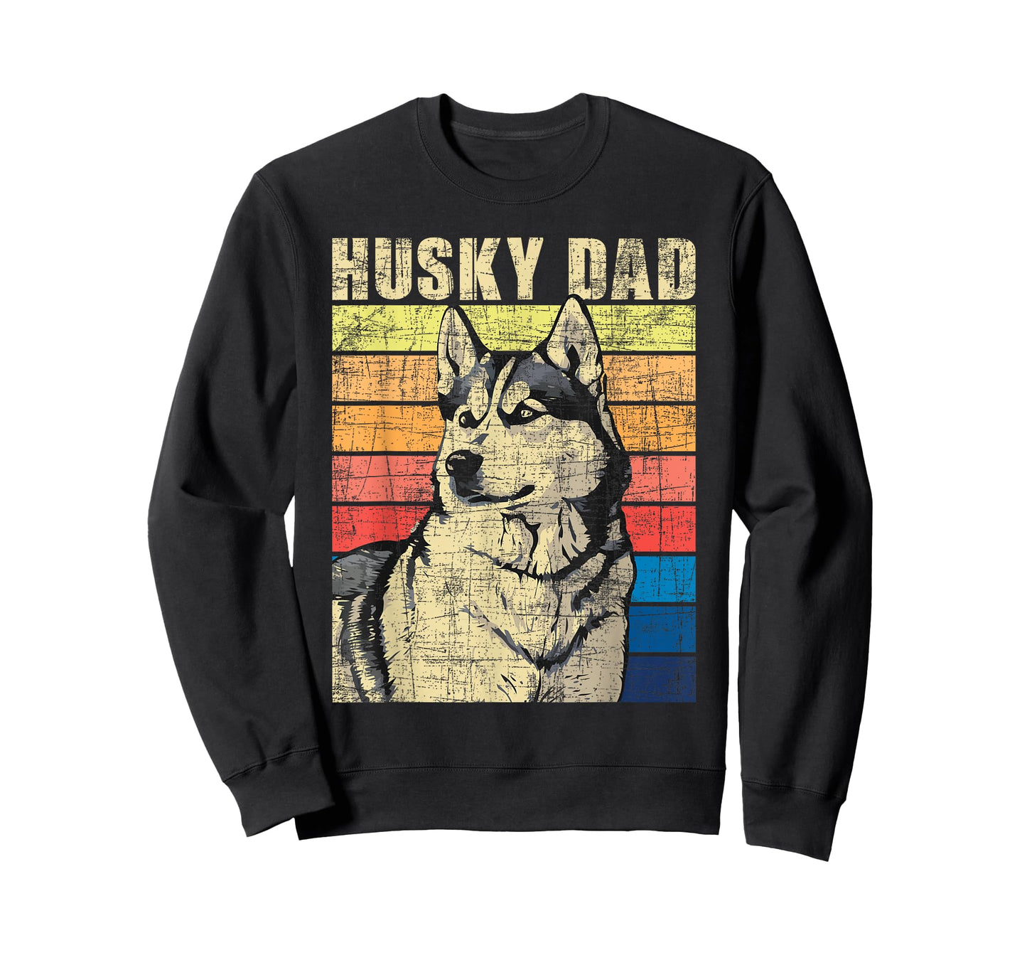 Husky Dad - Retro Vintage Pet Siberian Husky Dog Lover Men Women Kids T-Shirt