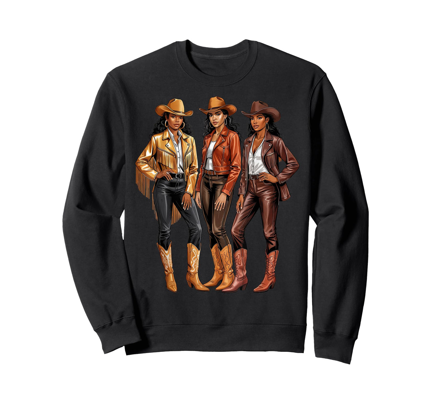 Black African American Cowgirl Western Country Texas Girls T-Shirt