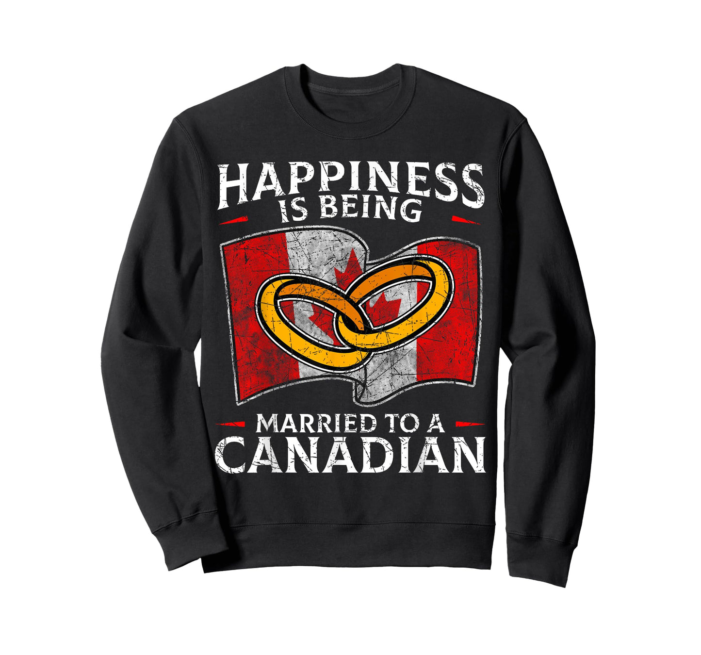 Canada Marriage Canadian Married Flag Wedded Culture Flag T-Shirt