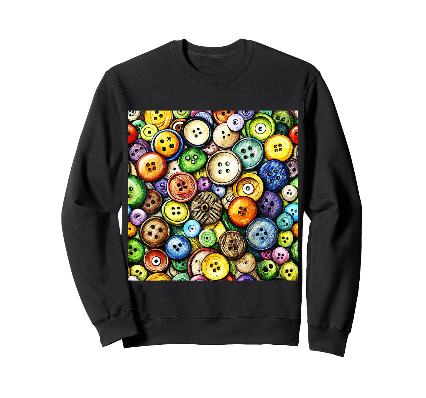 MULTICOLOR BUTTON PATTERN T-Shirt