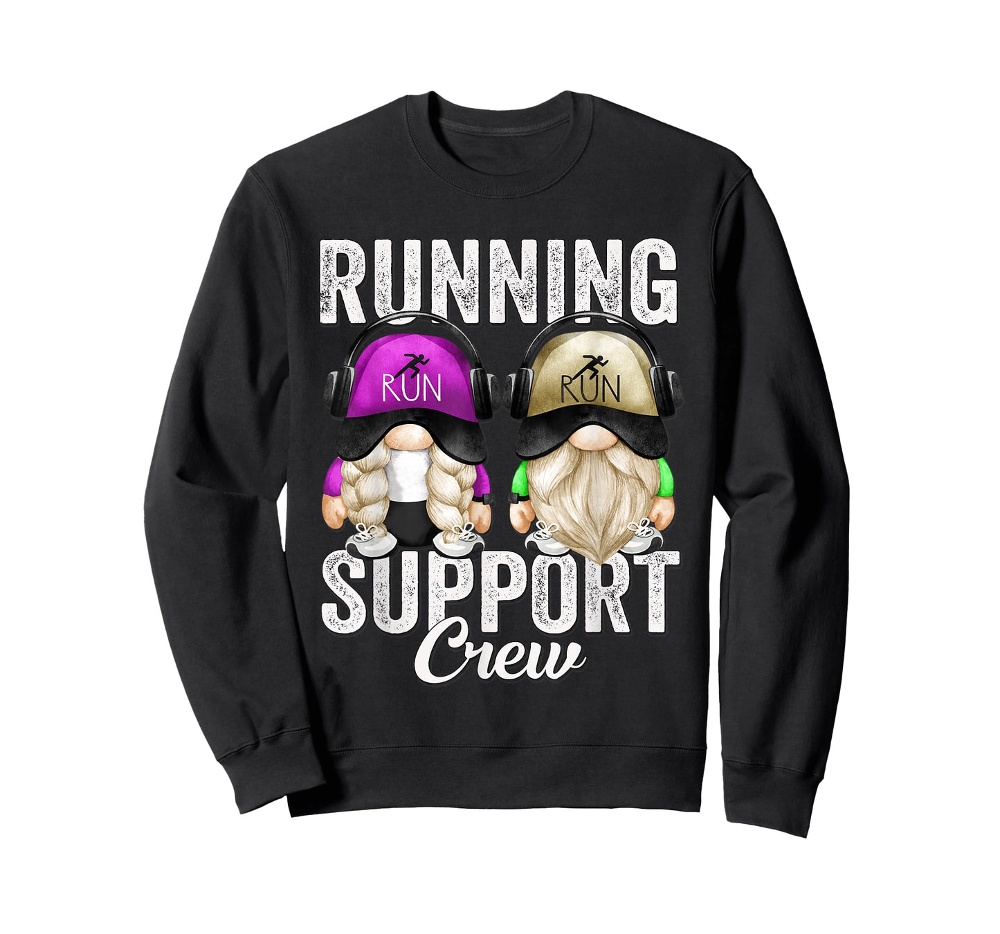 Funny Running Support Crew Gnomies For Half Marathon Runners T-Shirt