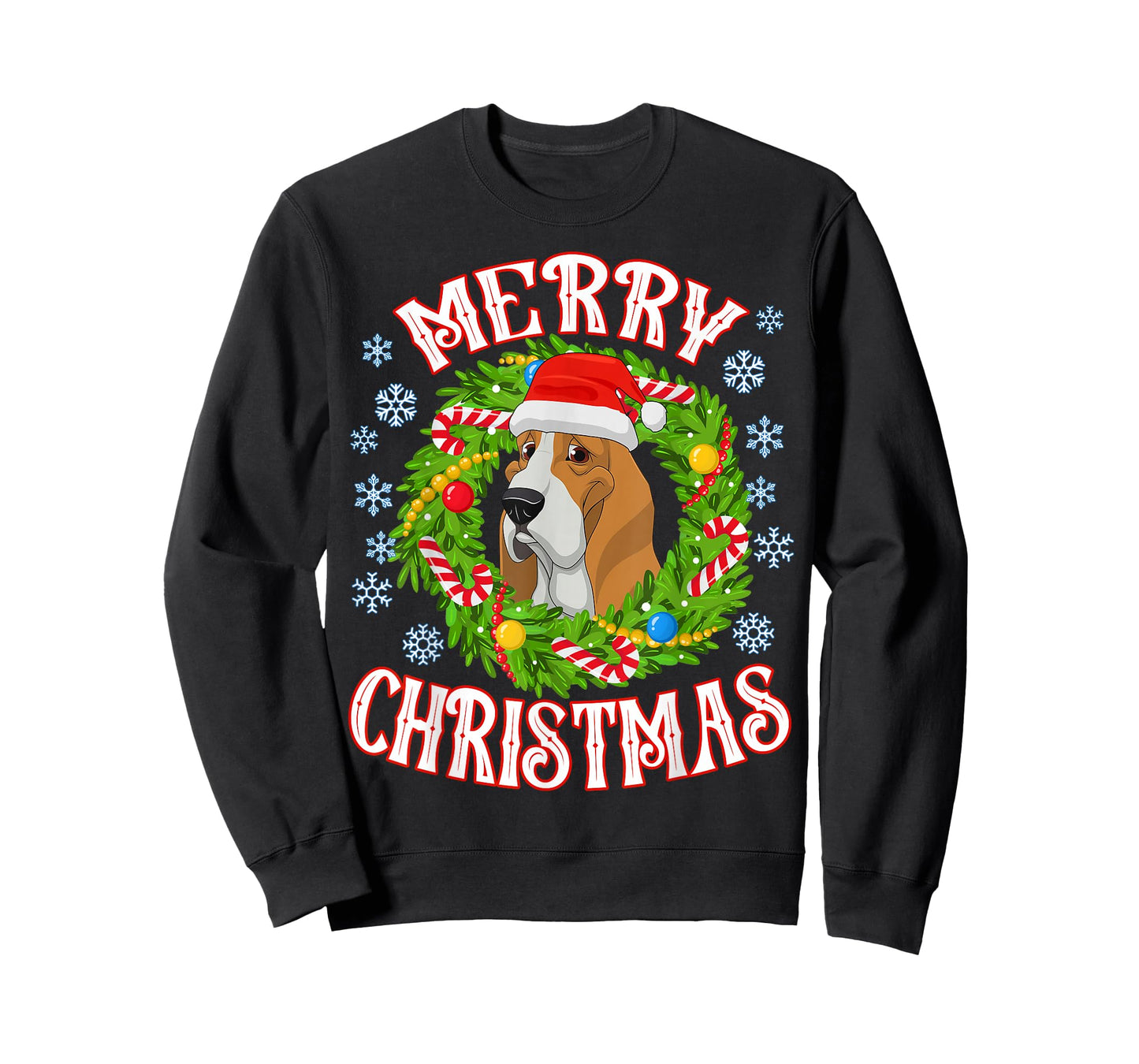 Basset Hound Santa Doggy Christmas Spirit Of Holiday T-Shirt