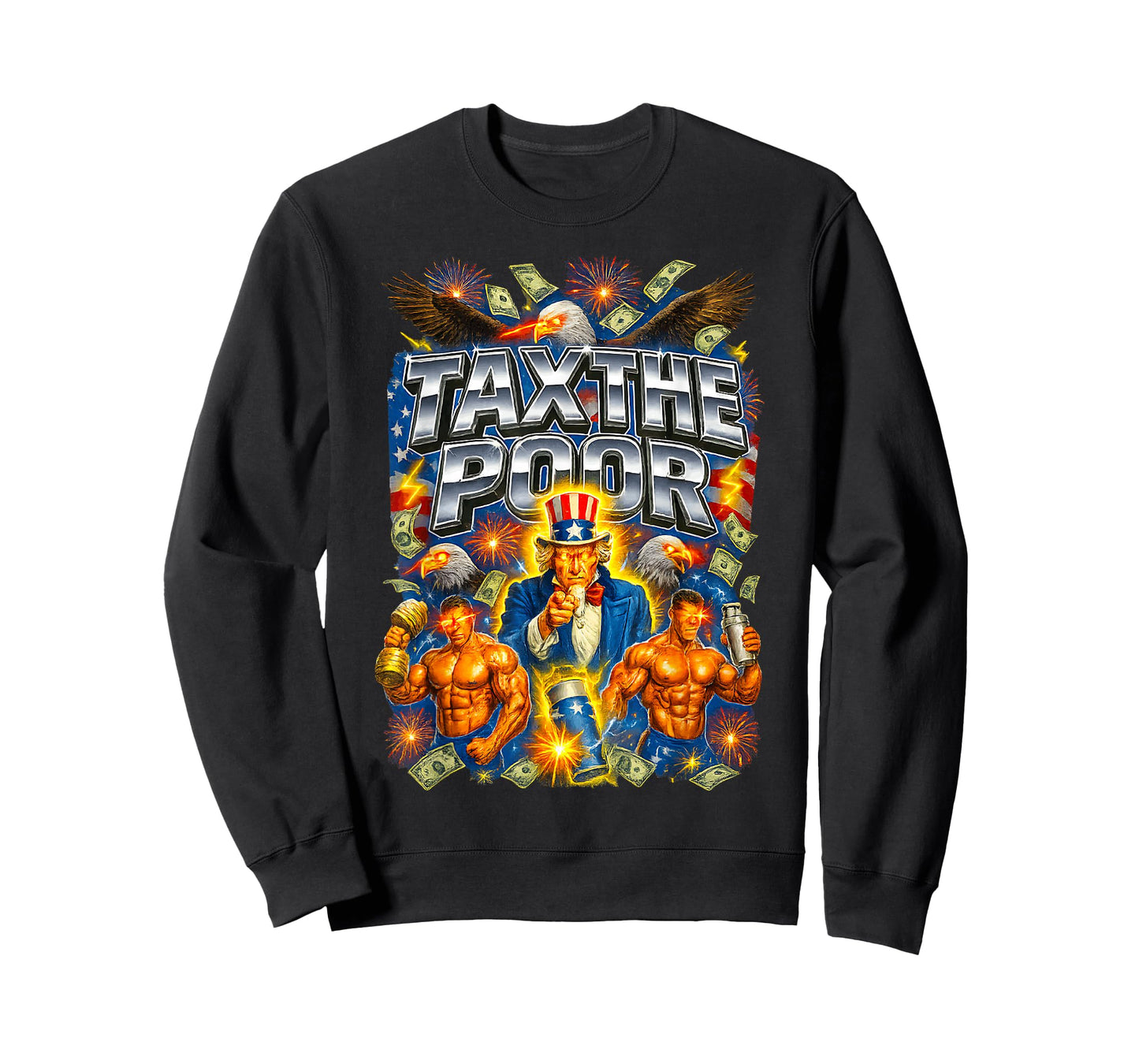 Funny Tax The Poor Ironic Patriot Sigma Bootleg Meme T-Shirt