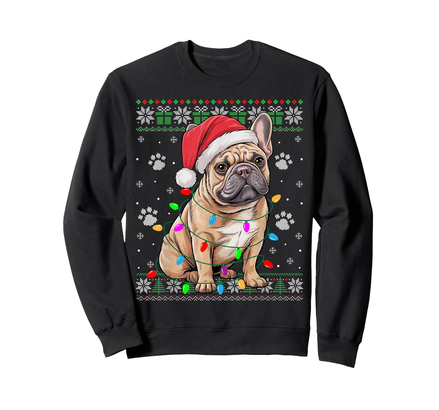 French Bulldog Christmas Ugly Sweater Funny Dog Lover Xmas T-Shirt