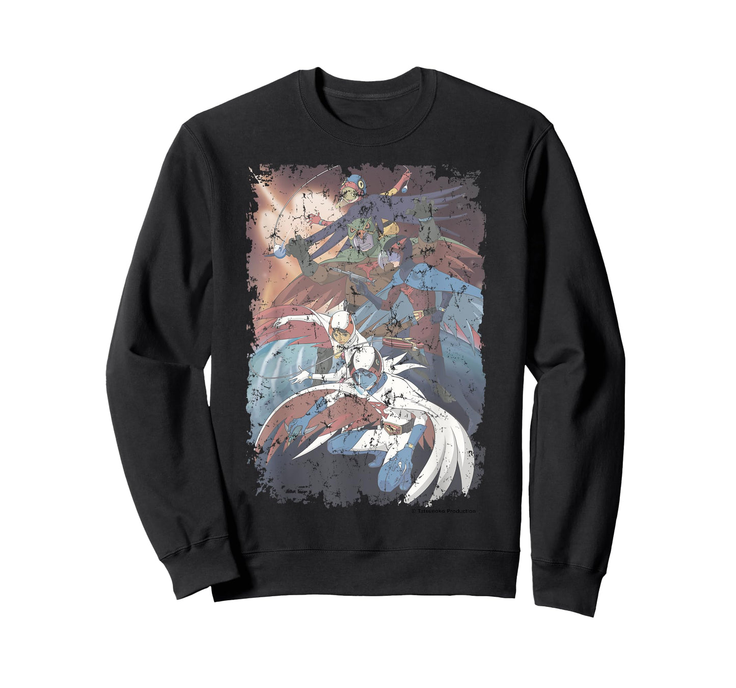 Manga Gatchaman Poster Planet Distressed T-Shirt