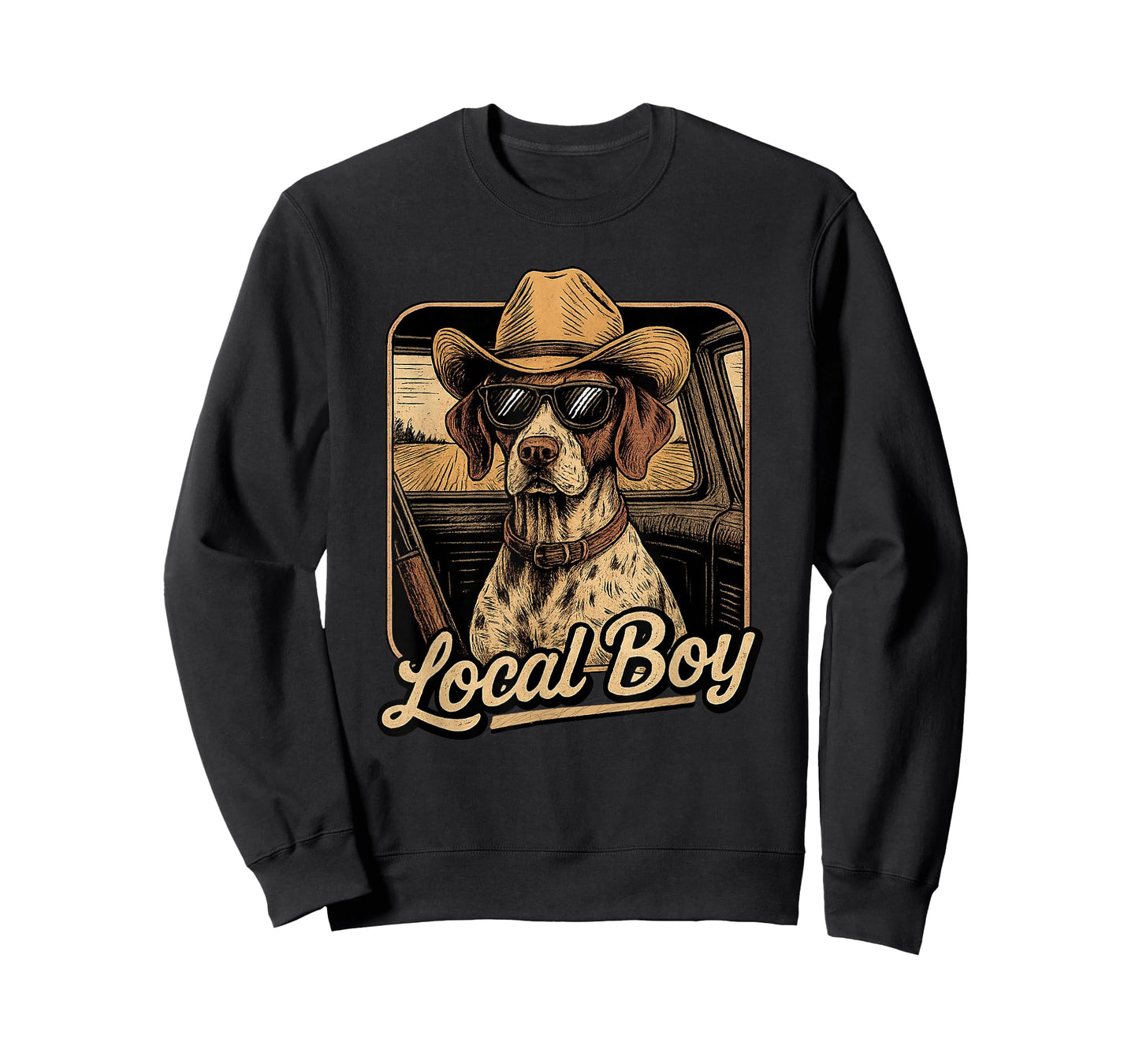 Local Boy Hunting Dog Retro Southern Country Pride Vintage T-Shirt