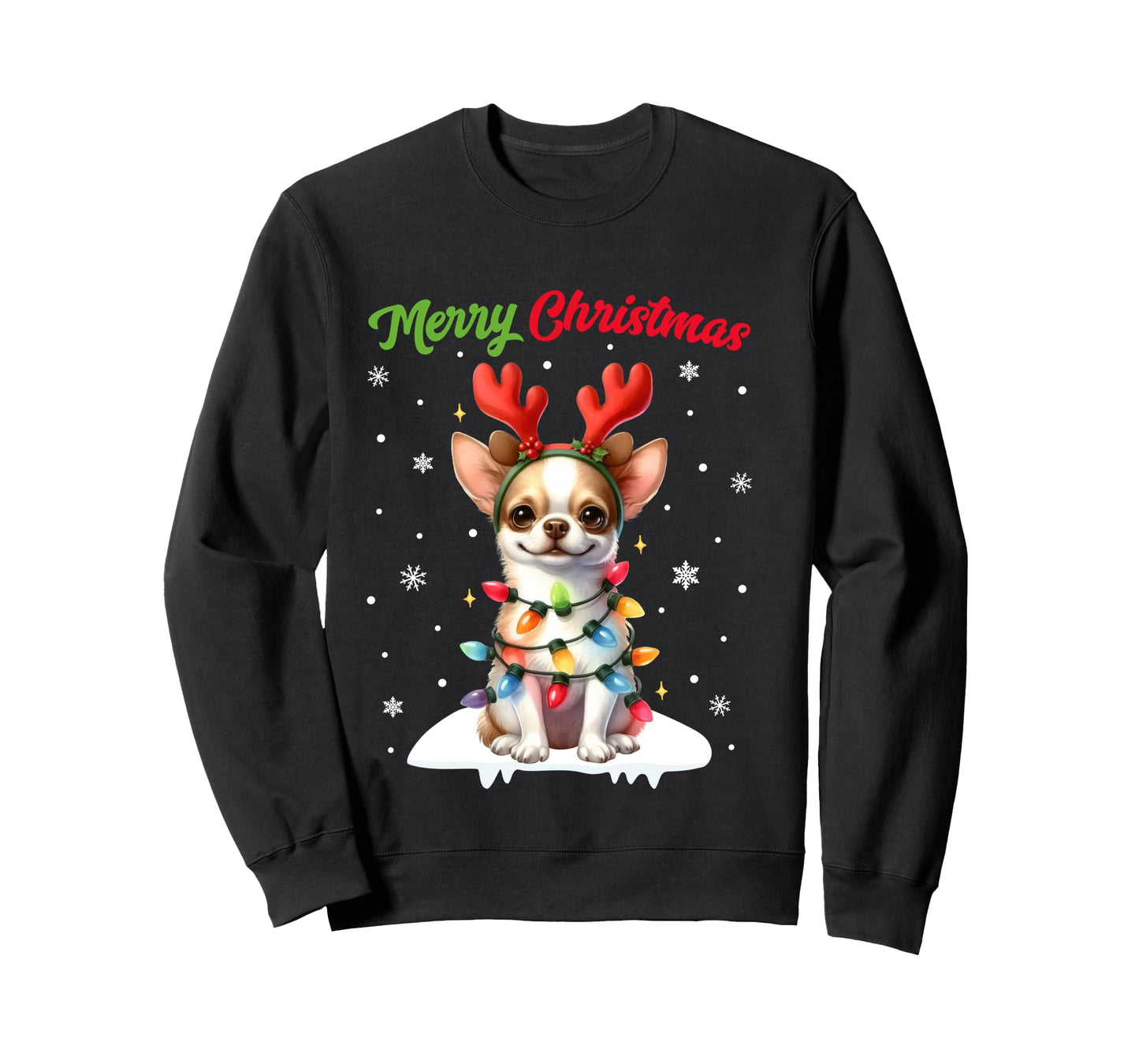 Christmas Pajamas Men Women Kids Christmas Chihuahua Dog Long Sleeve T-Shirt