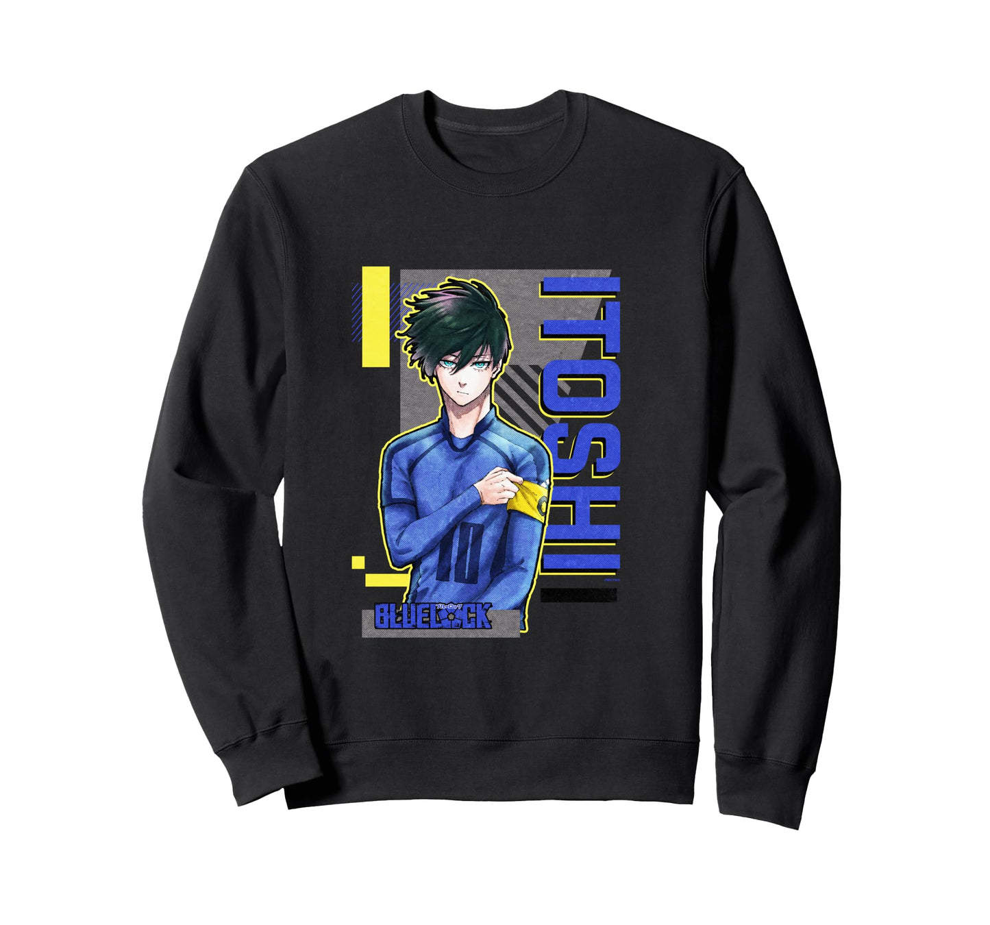 Blue Lock Rin Itoshi The Captain Big Chest Neon Portrait Long Sleeve T-Shirt