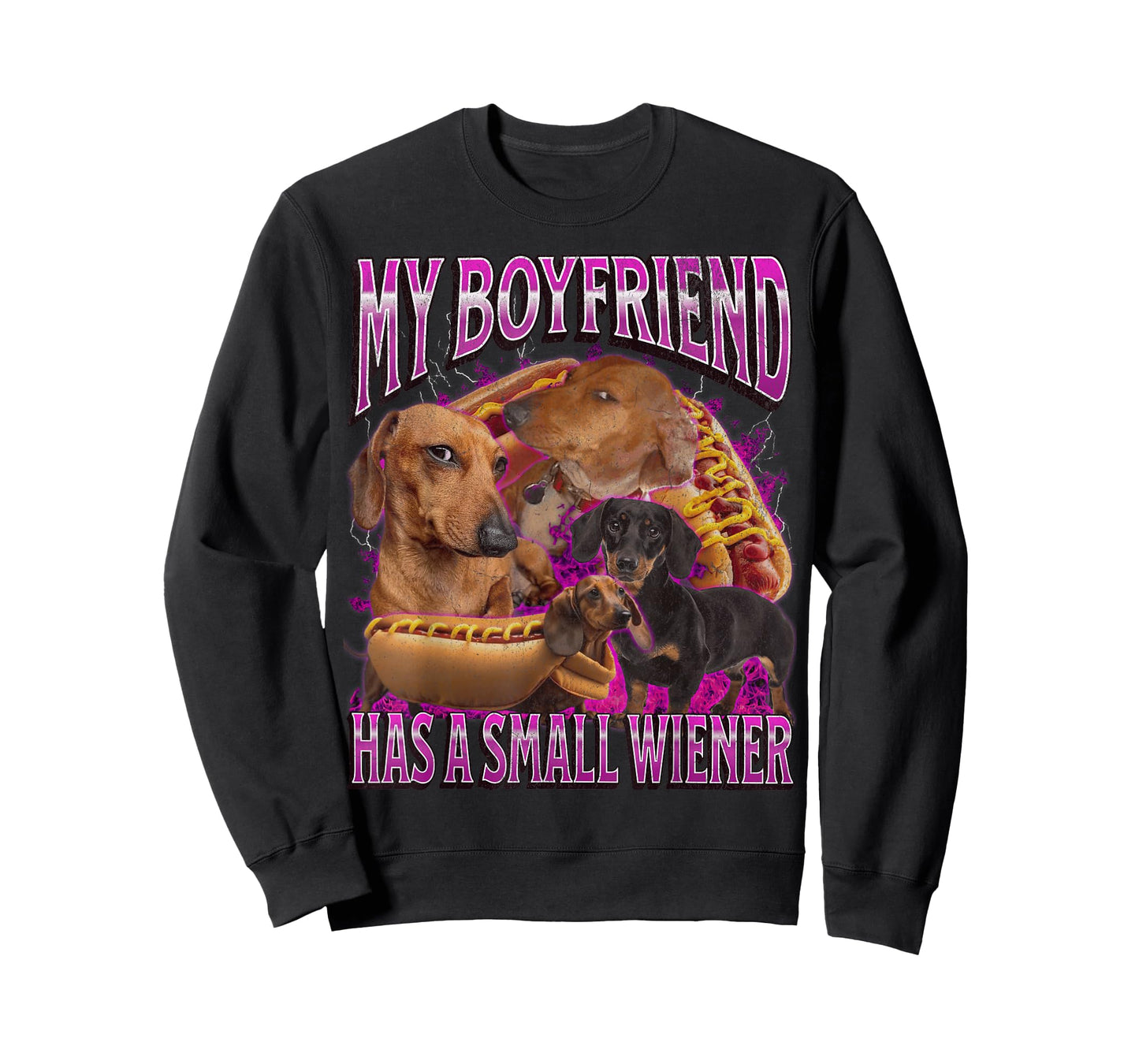 My Boyfriend Has A Small Wiener Funny Offensive Dachshund T-Shirt