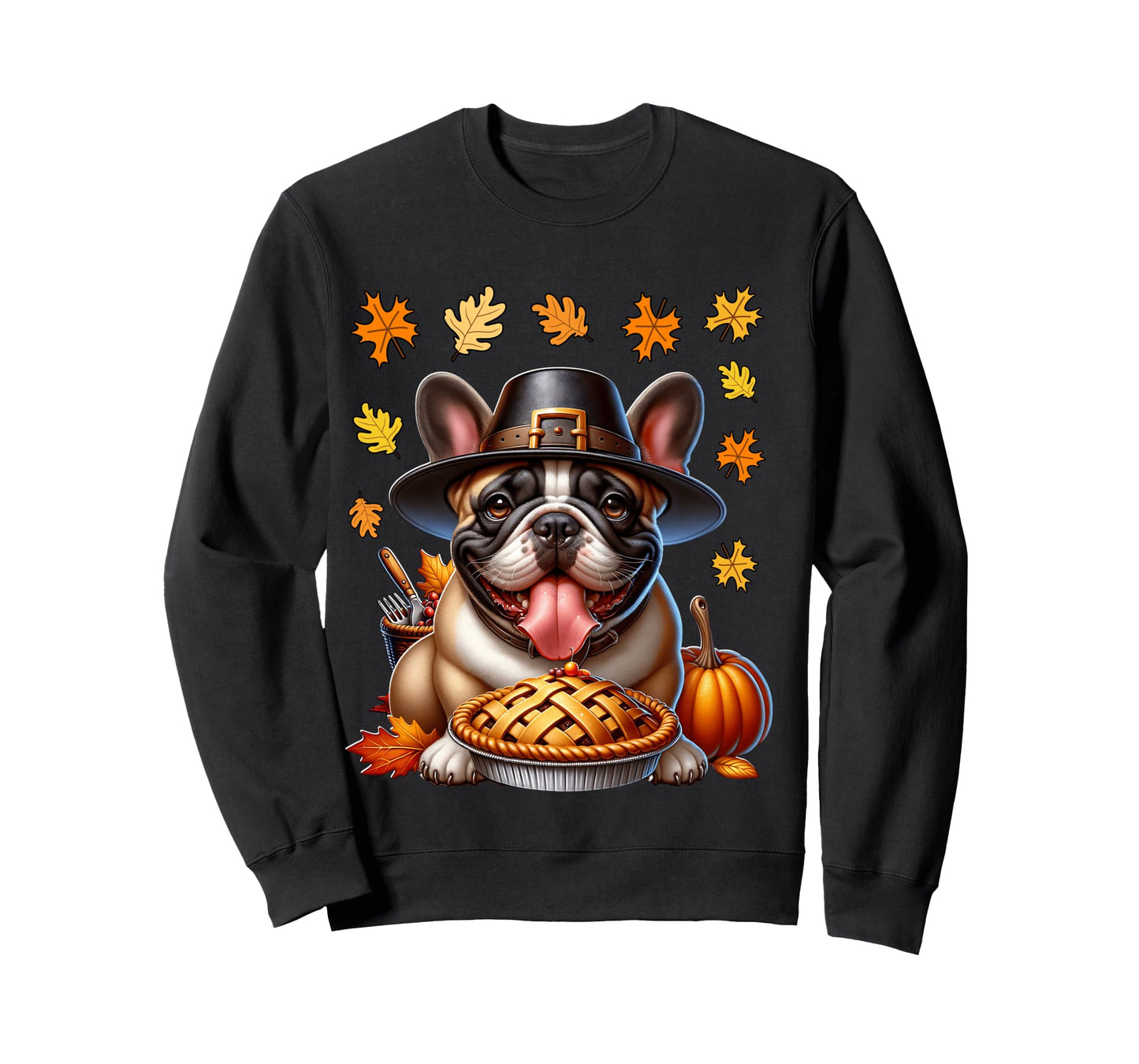 French Bulldog Thanksgiving French Bulldog Thanksgiving Long Sleeve T-Shirt