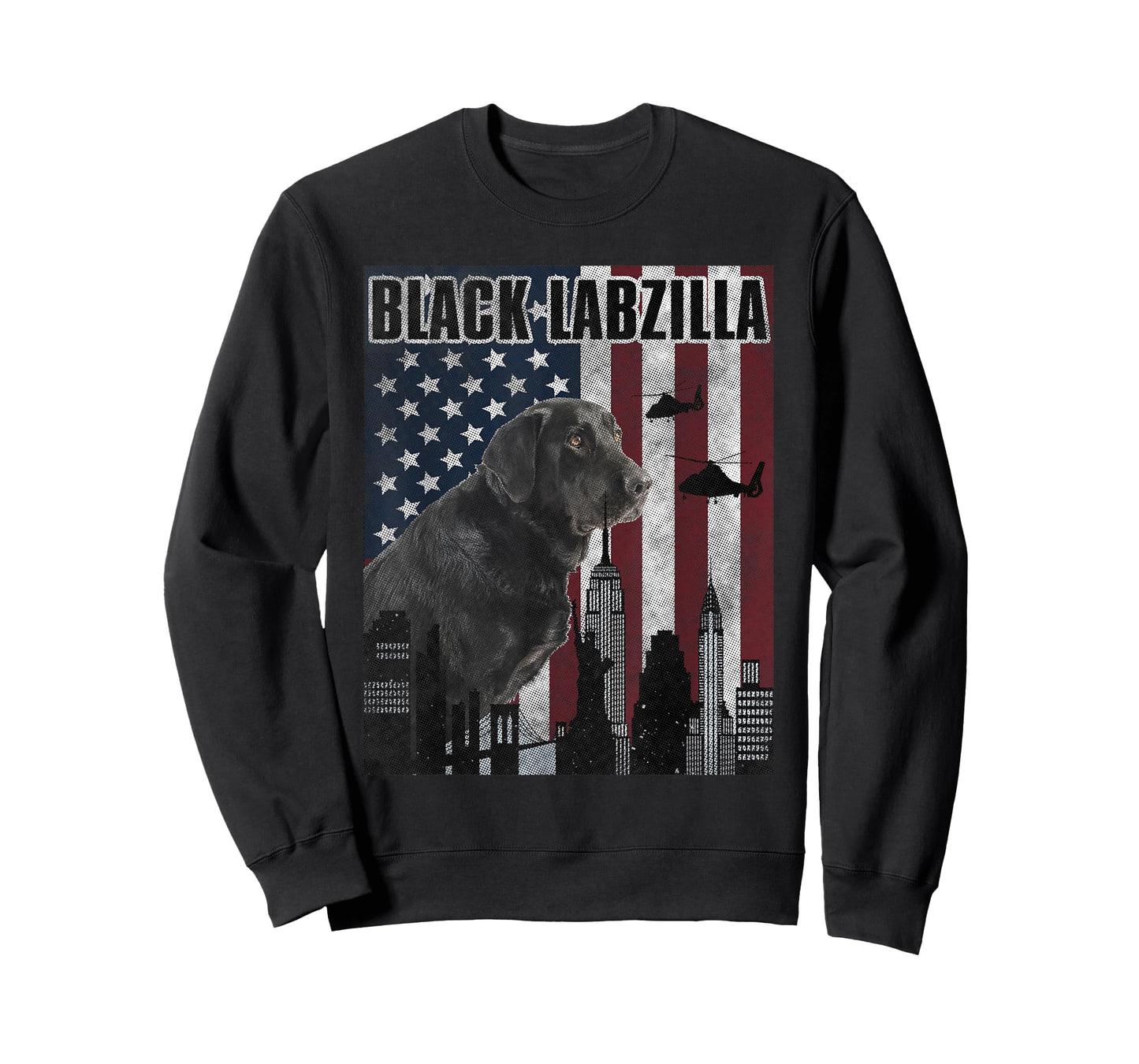 Black Labzilla Amercian Labrador Retriever T-Shirt Lab Tee