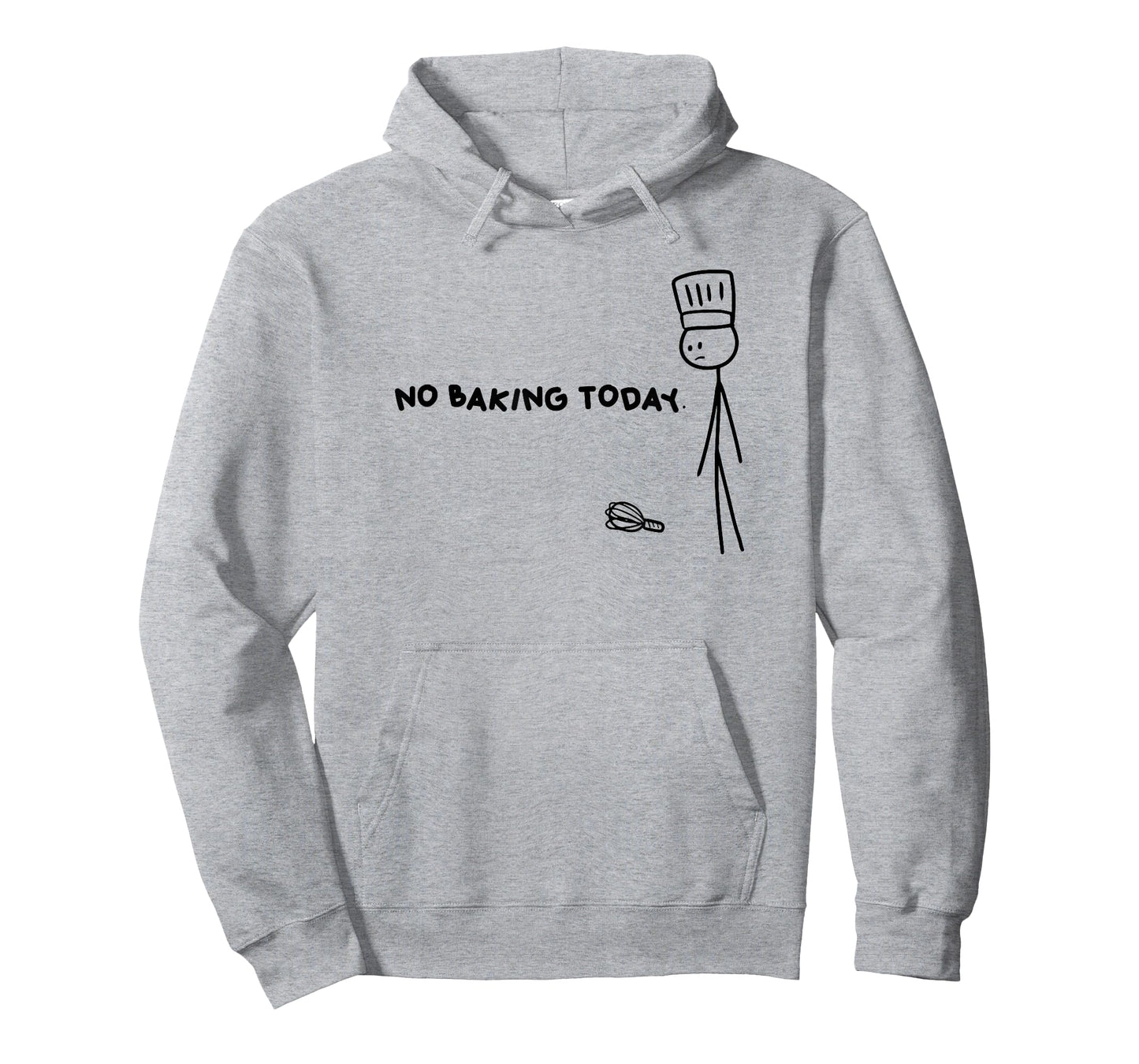 No Baking Today Minimalist Sad Baker Design T-Shirt
