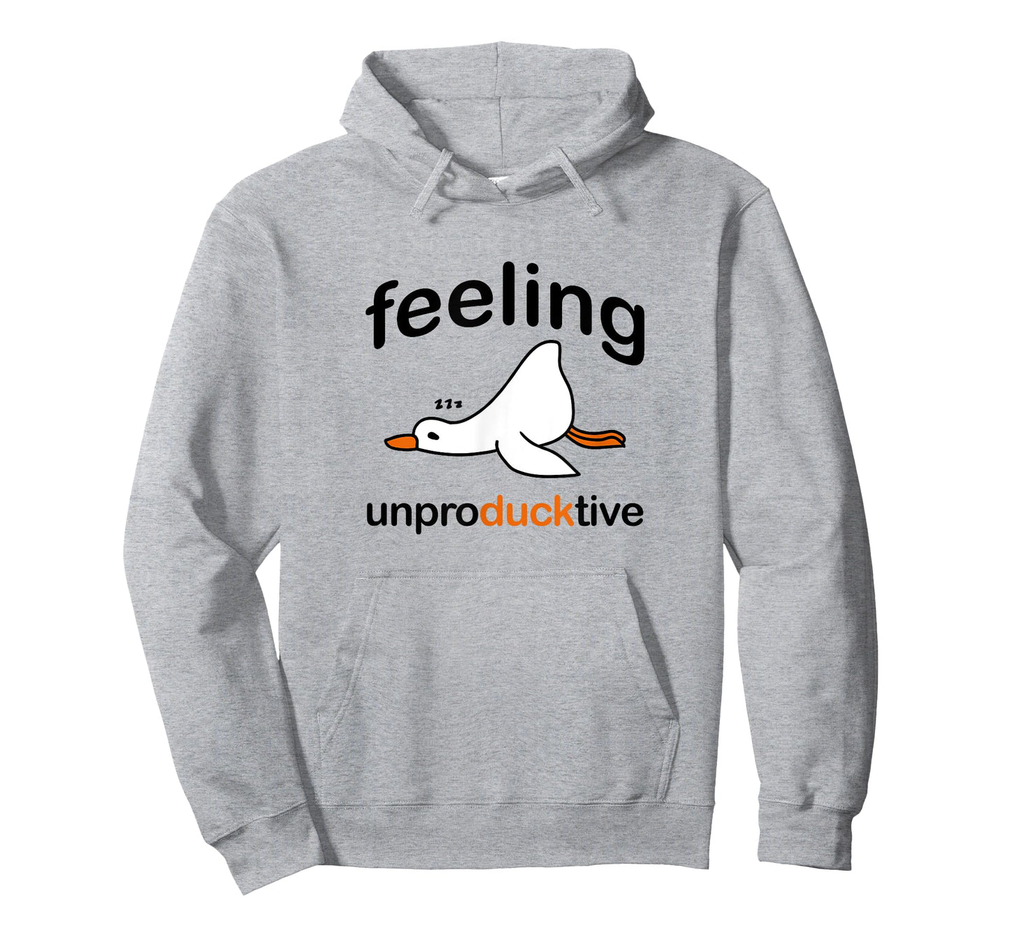 Cute Duck Pun,Witty Wordplay,Tired Duck Feeling Unproductive T-Shirt