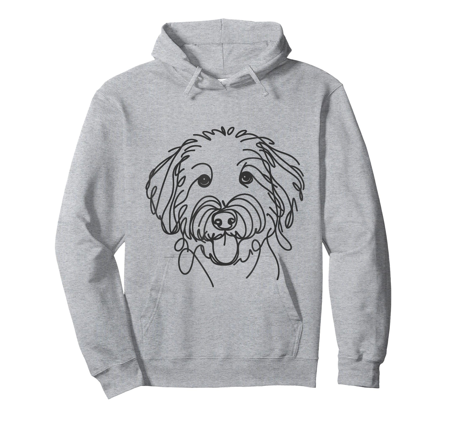 Line Art Dad Mom Dog - Aussiedoodle T-Shirt for Men Women
