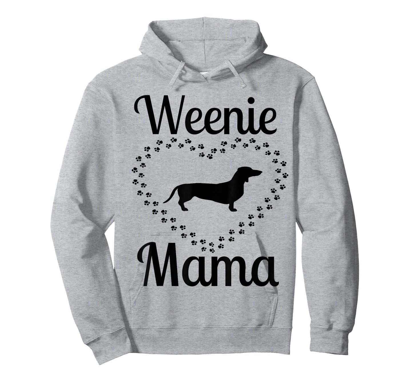 Weenie Mama Funny Dachshund Weiner Dog Heart Love Paw Mom Men Women T-Shirt