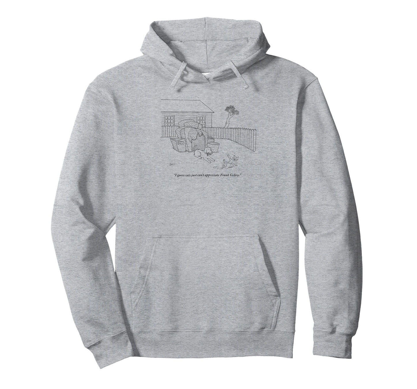 Cats Can't Appreciate Frank Gehry Cartoon T-Shirt