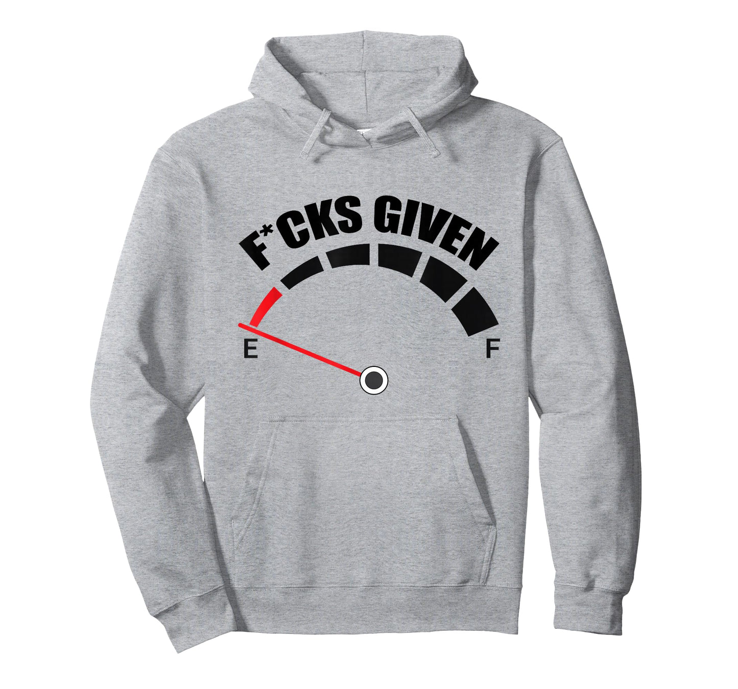 Zero Fucks Given Fuel Gauge Sarcastic Adult Humor T-Shirt