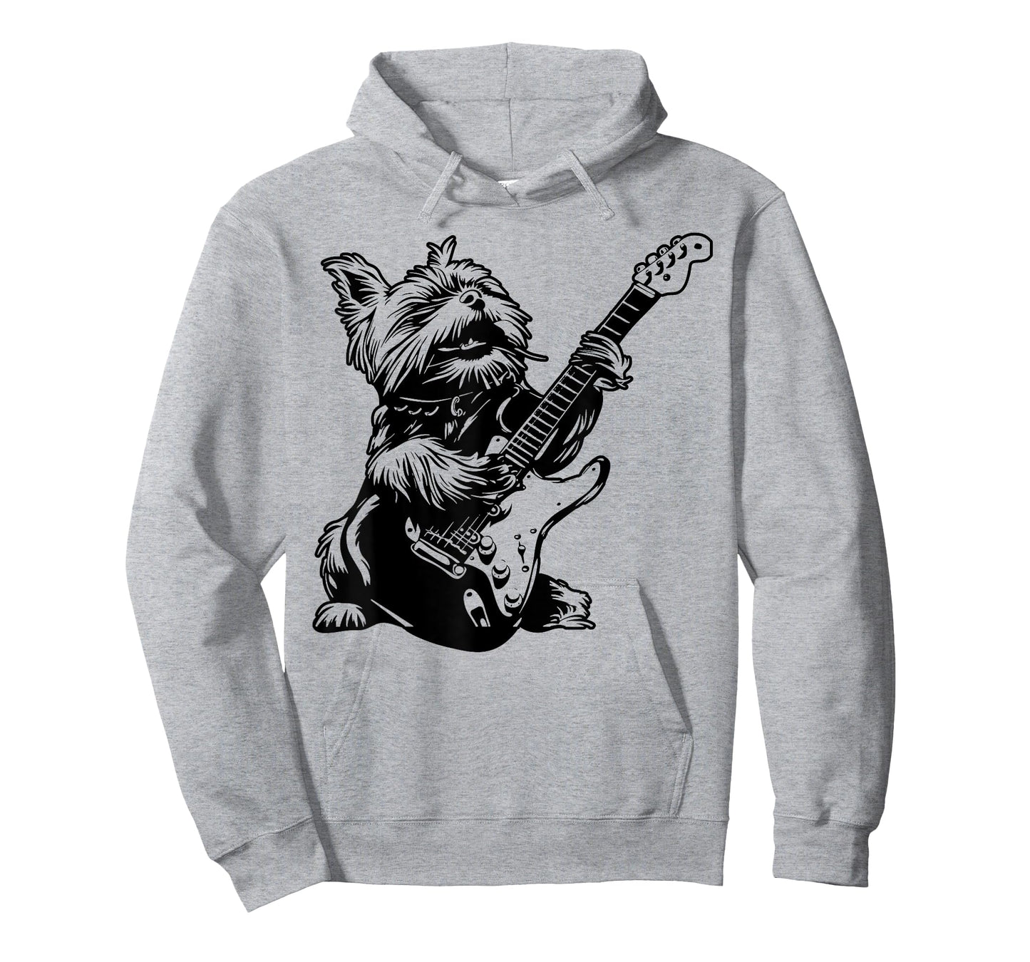Dog Guitarist Guitar - Yorkie Dad Mom T-Shirt for Men Women
