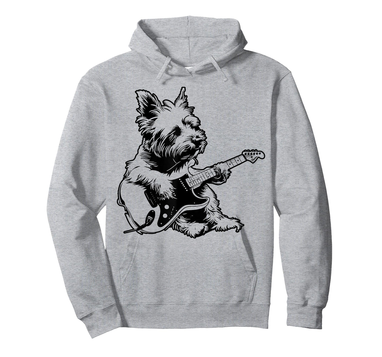 Dog Guitarist Guitar - Westie Dad Mom T-Shirt for Men Women