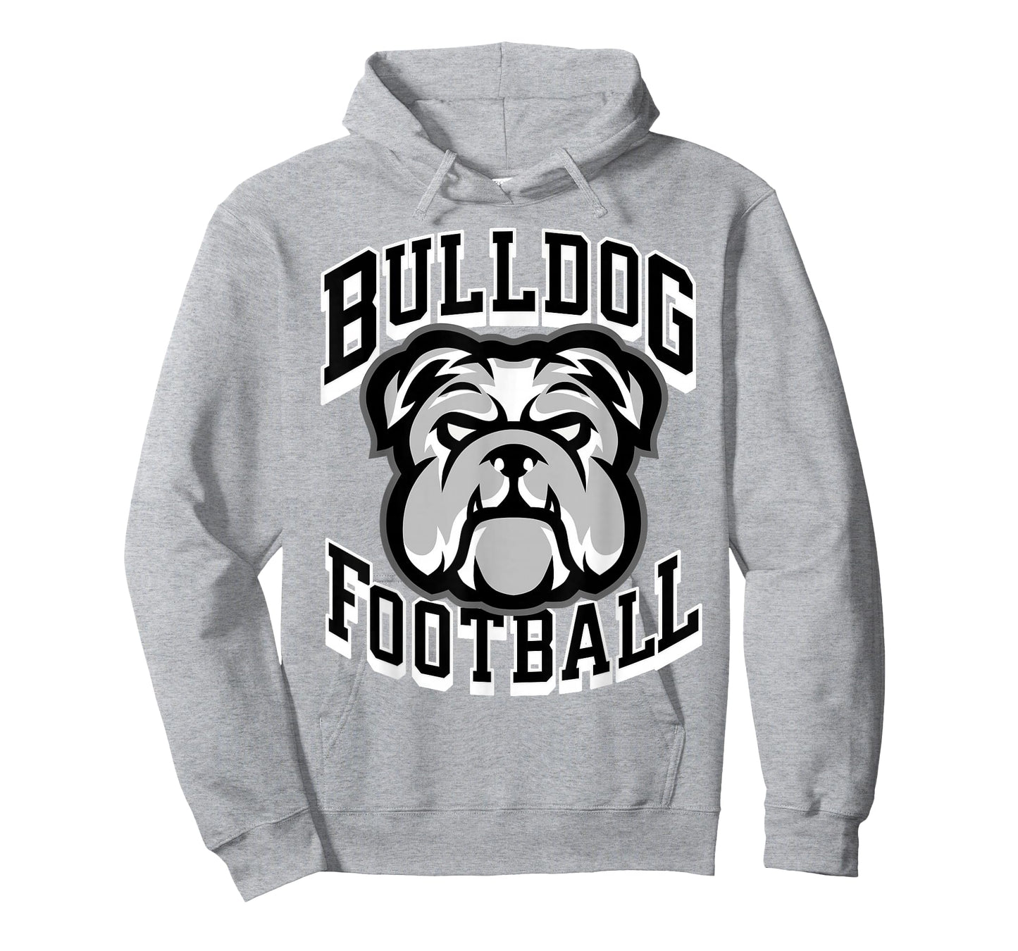 Bulldogs Football Game Day Print Mom Dad Black T-Shirt