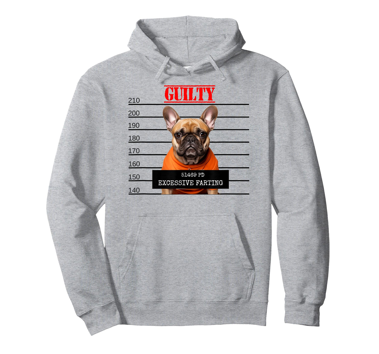 Farting French Bulldog Lover Guilty Pet Prison Dog Mugshot T-Shirt for Men Women
