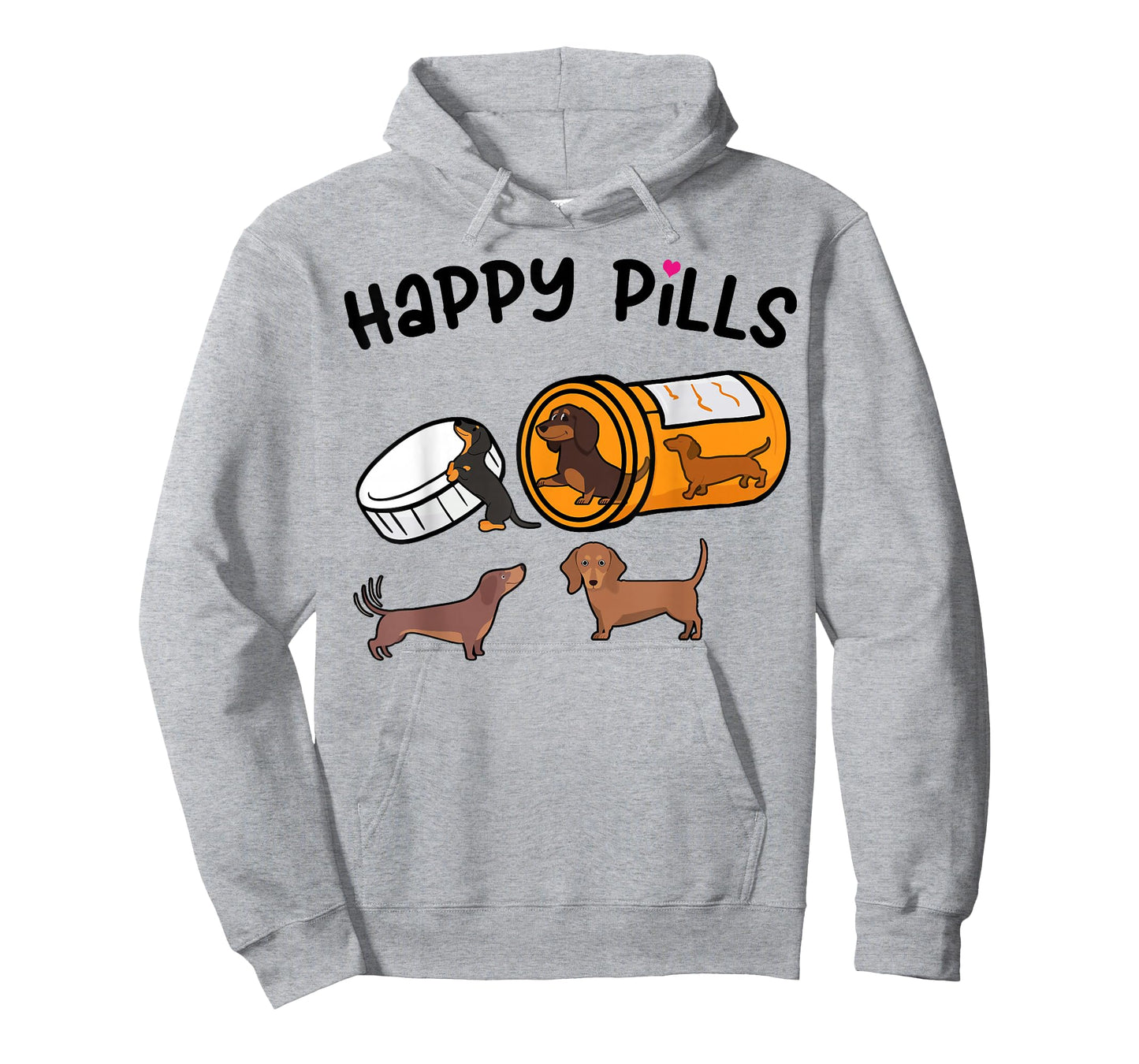 Cute Dachshund Happy Pills Funny Weiner Dog Mom Dad Lover T-Shirt