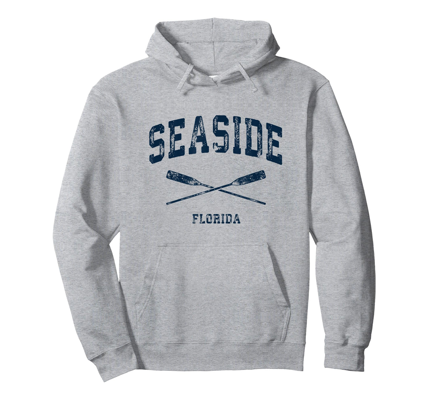 Seaside Florida Vintage Nautical Crossed Oars Navy T-Shirt