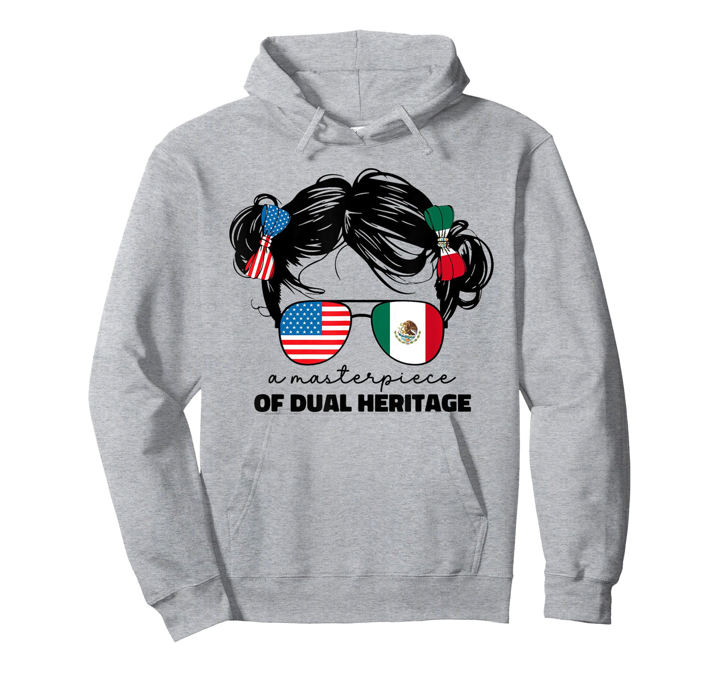 Half Mexican And American Mexico America Usa Flag Kids Girls T-Shirt