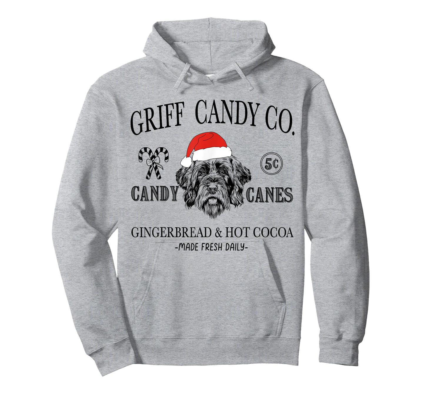 Funny Santa Wirehaired Pointing Griffon Christmas Vintage T-Shirt