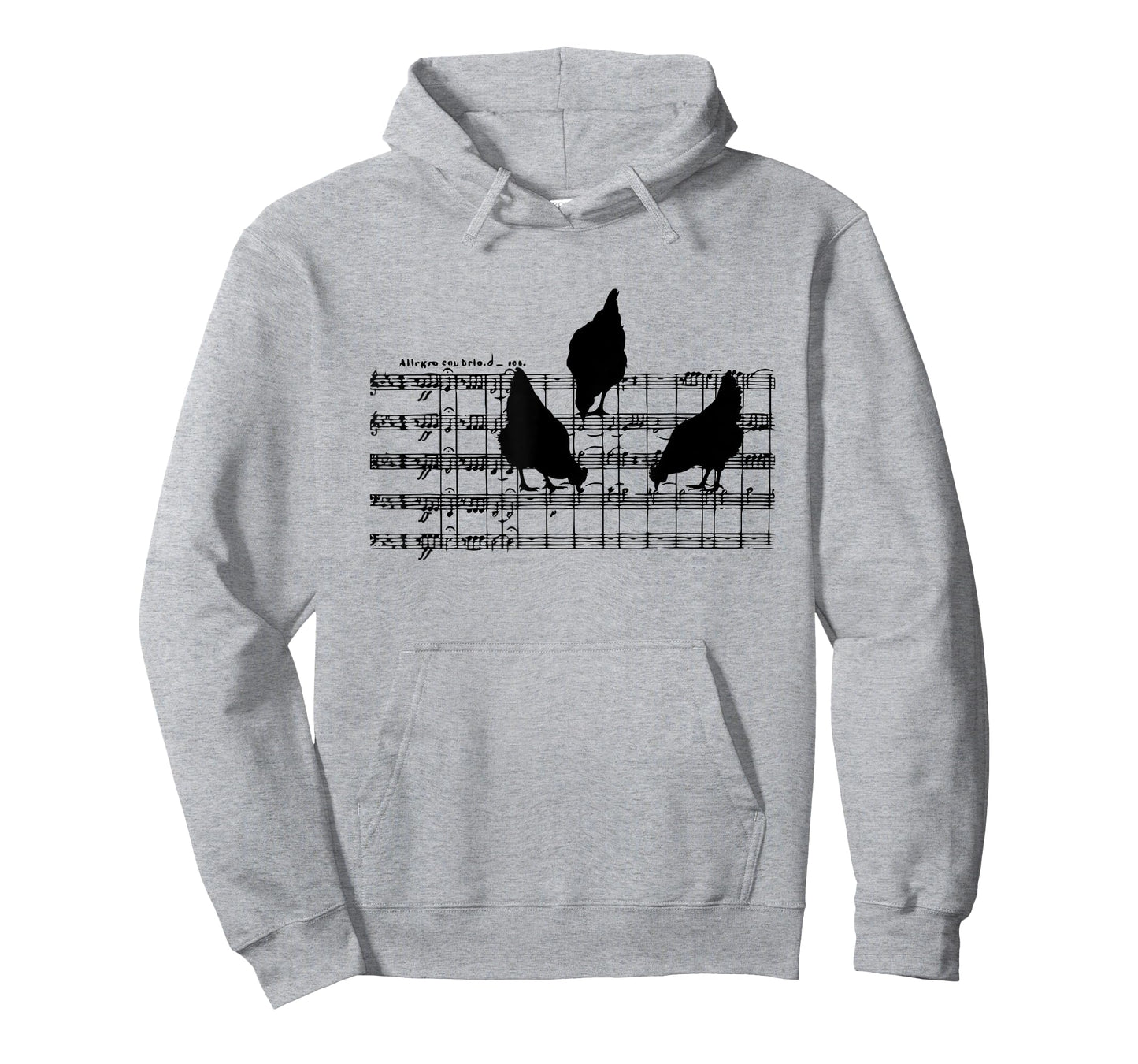 Musical Chickens on Sheet Music Art Musicians Sheet Music T-Shirt