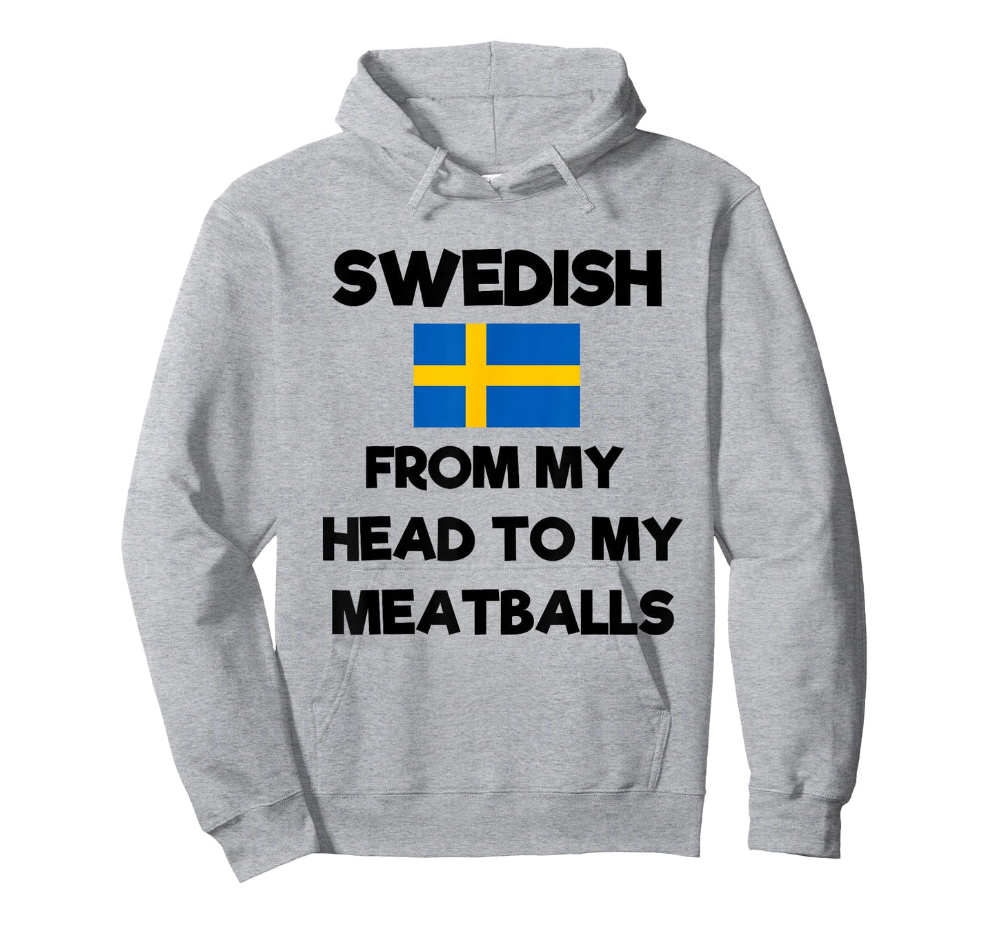 Funny Swedish From My Head To My Meatballs Sweden Flag Joke T-Shirt