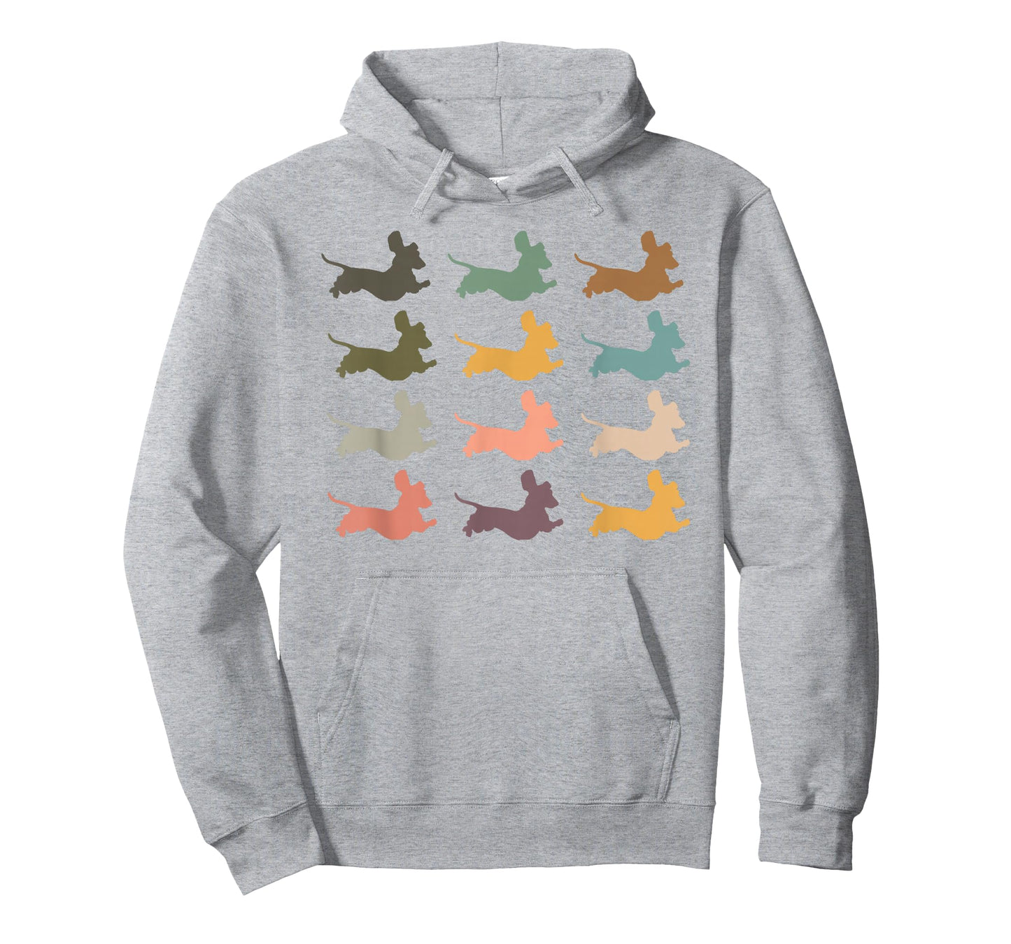 Dachshund Dachshund Dog Silhouette Dog Retro Men Women Children T-Shirt