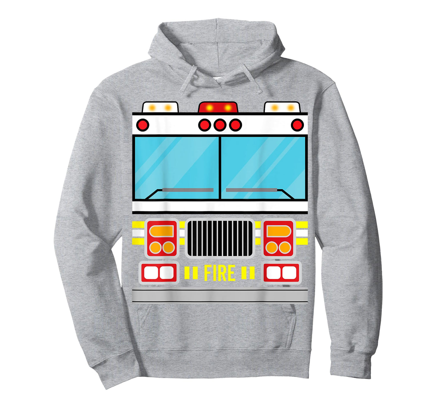 Fire Truck Costume Simple Easy Halloween Group Costume T-Shirt