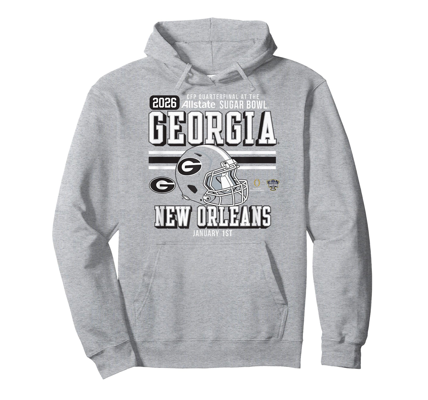 Georgia Bulldogs Sugar Bowl CFP Quarterfinal 2025-2026 Red T-Shirt