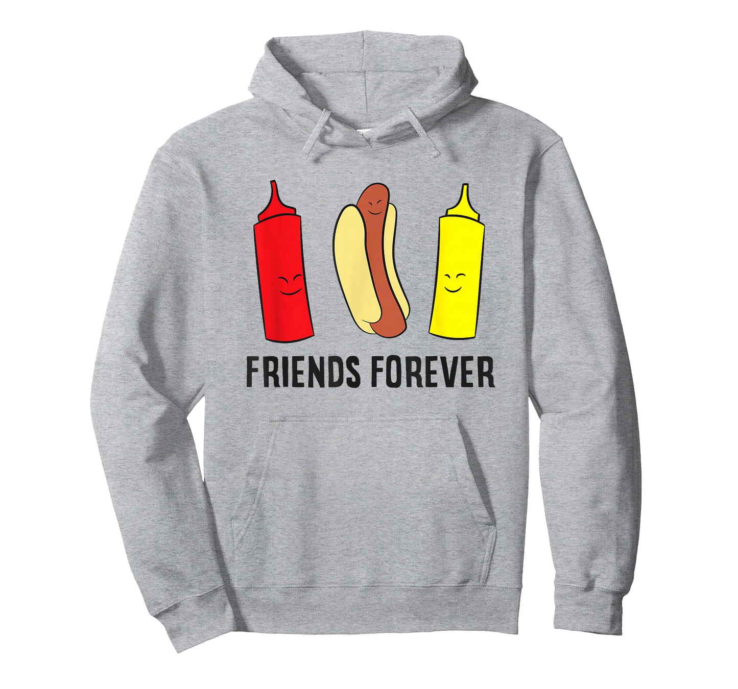 Hotdog Ketchup Mustard Friends Forever Funny Hot Dog T-Shirt
