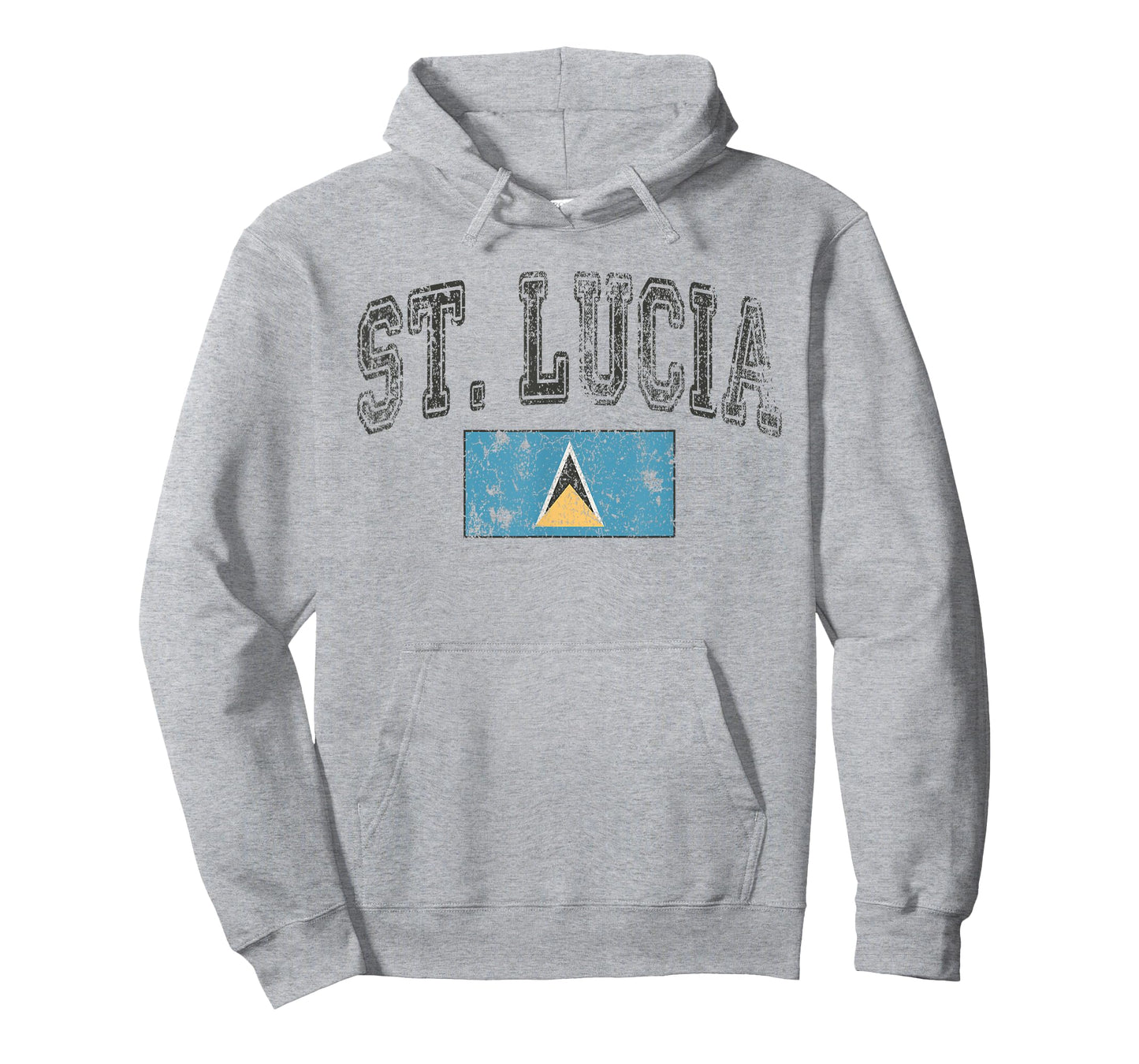 Threadrock Vintage Retro Faded St. Lucia Flag St. Lucian Pride T-Shirt