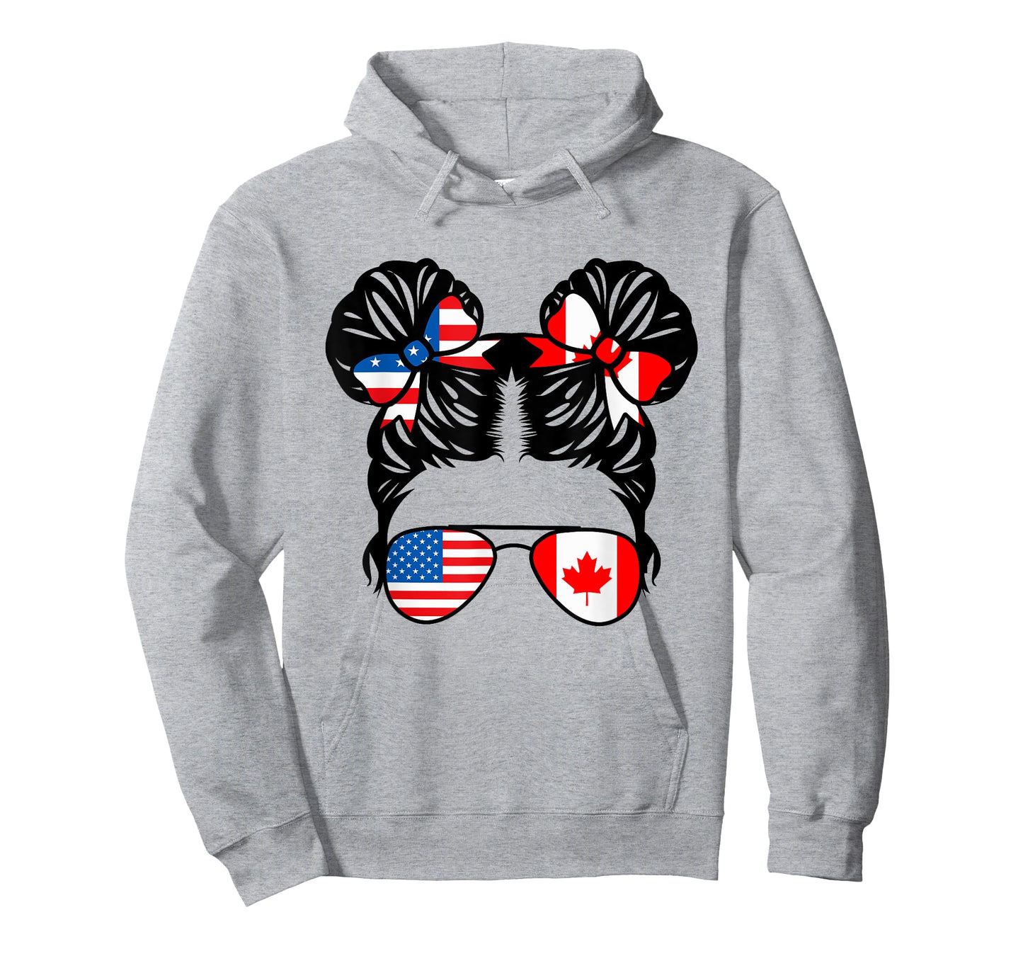 Half American Half Canadian Girl USA Canada Flag Patriot T-Shirt