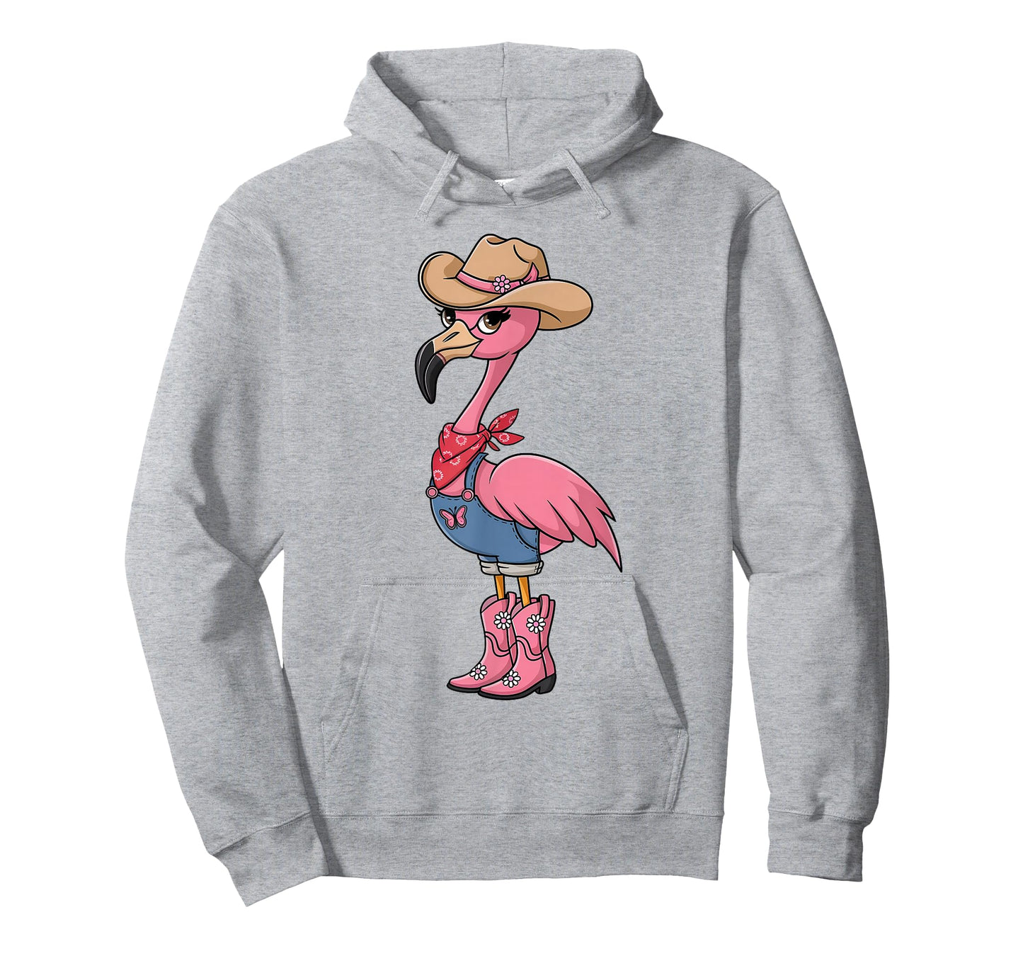 Pink Flamingo Tropical Animals Cowgirl Cowboy Flamingo Bird T-Shirt