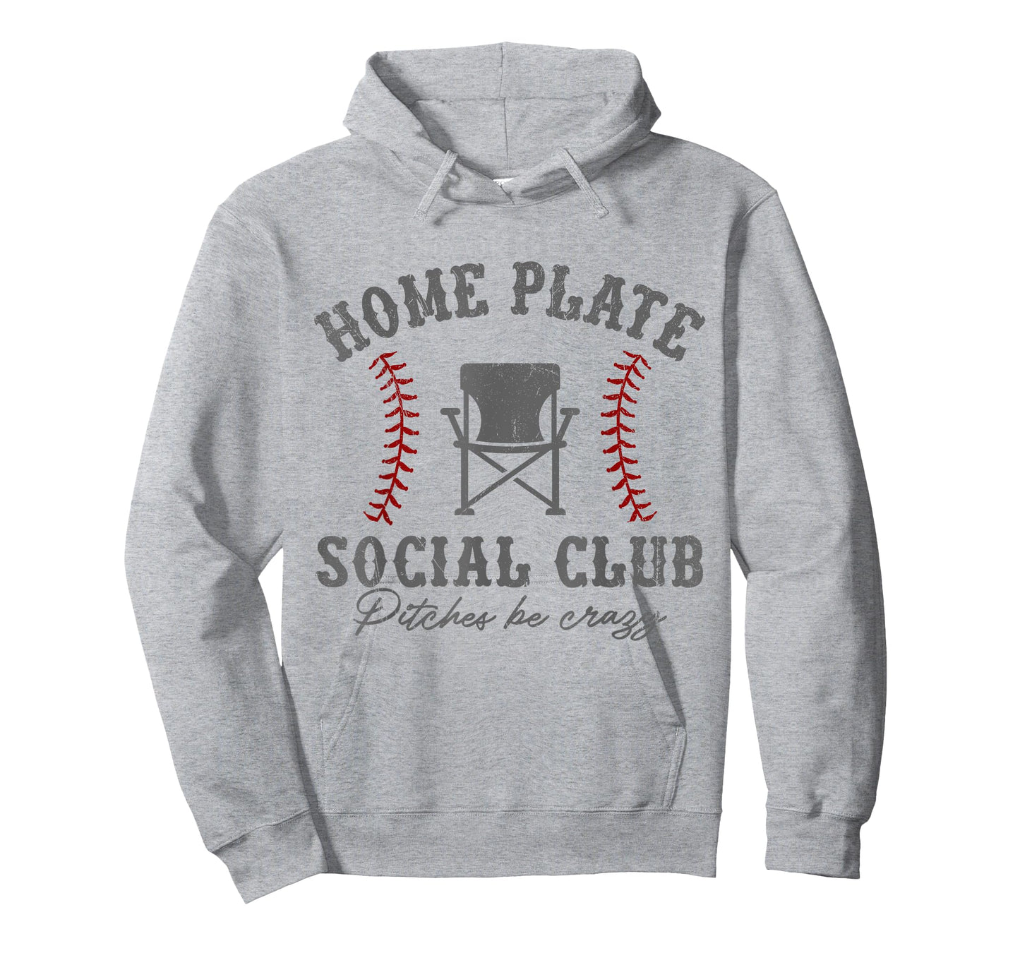 Home Plate Social Club Pitches Be Crazy Baseball T-Shirt
