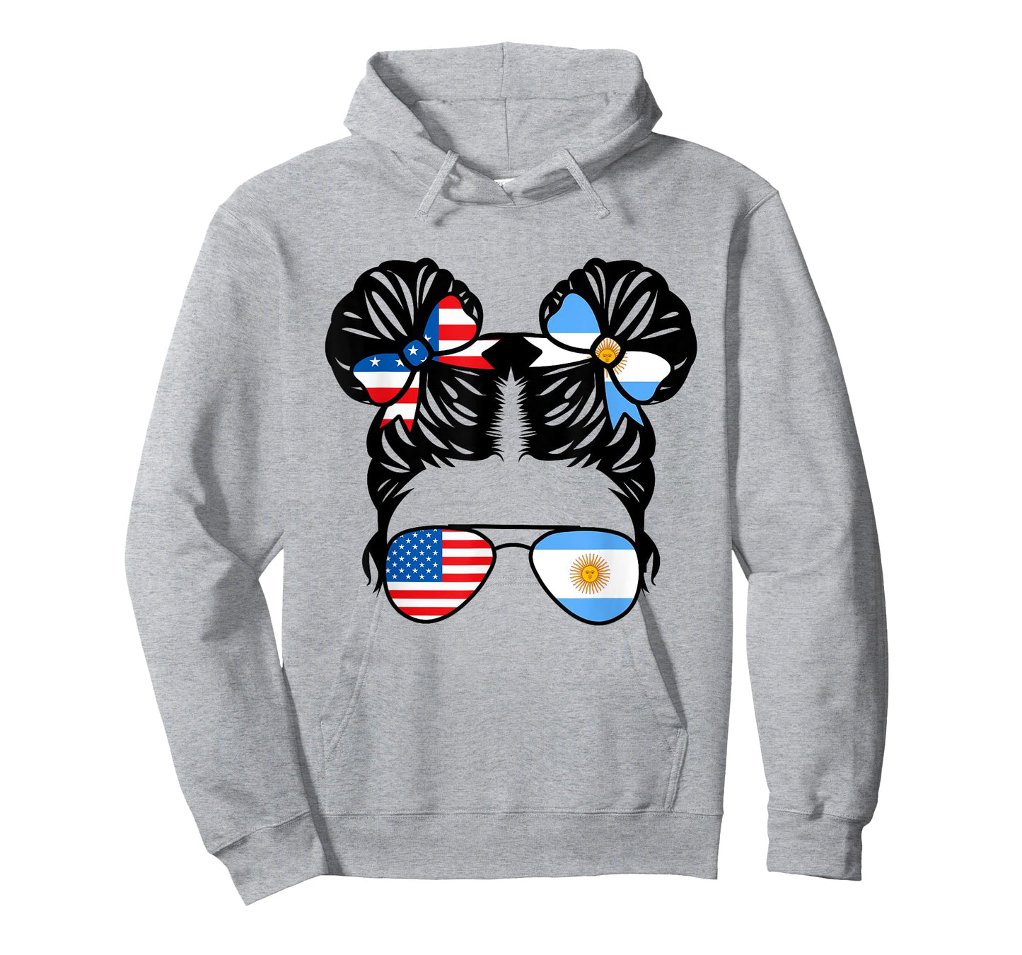 Half American Argentinian Girl USA Argentina Flag Patriot T-Shirt