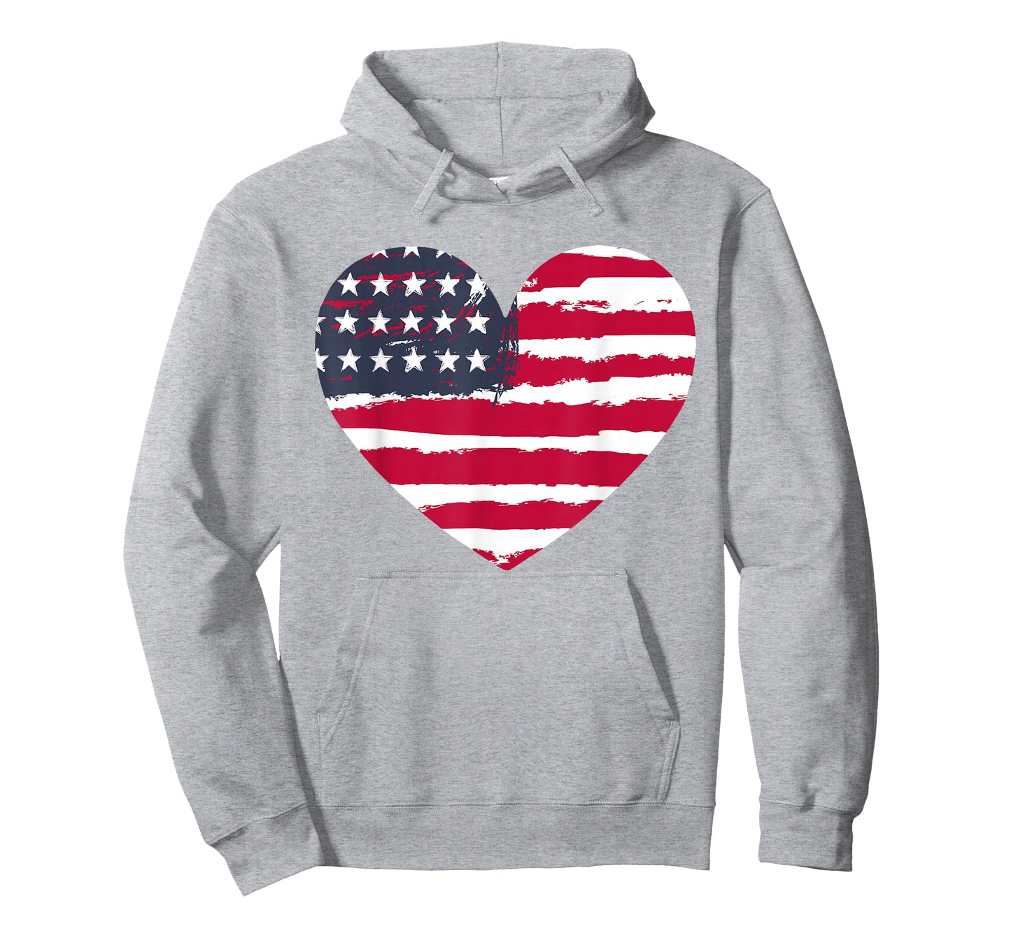 Girl American Flag Heart Cute 4th July Women Teen Patriotic T-Shirt